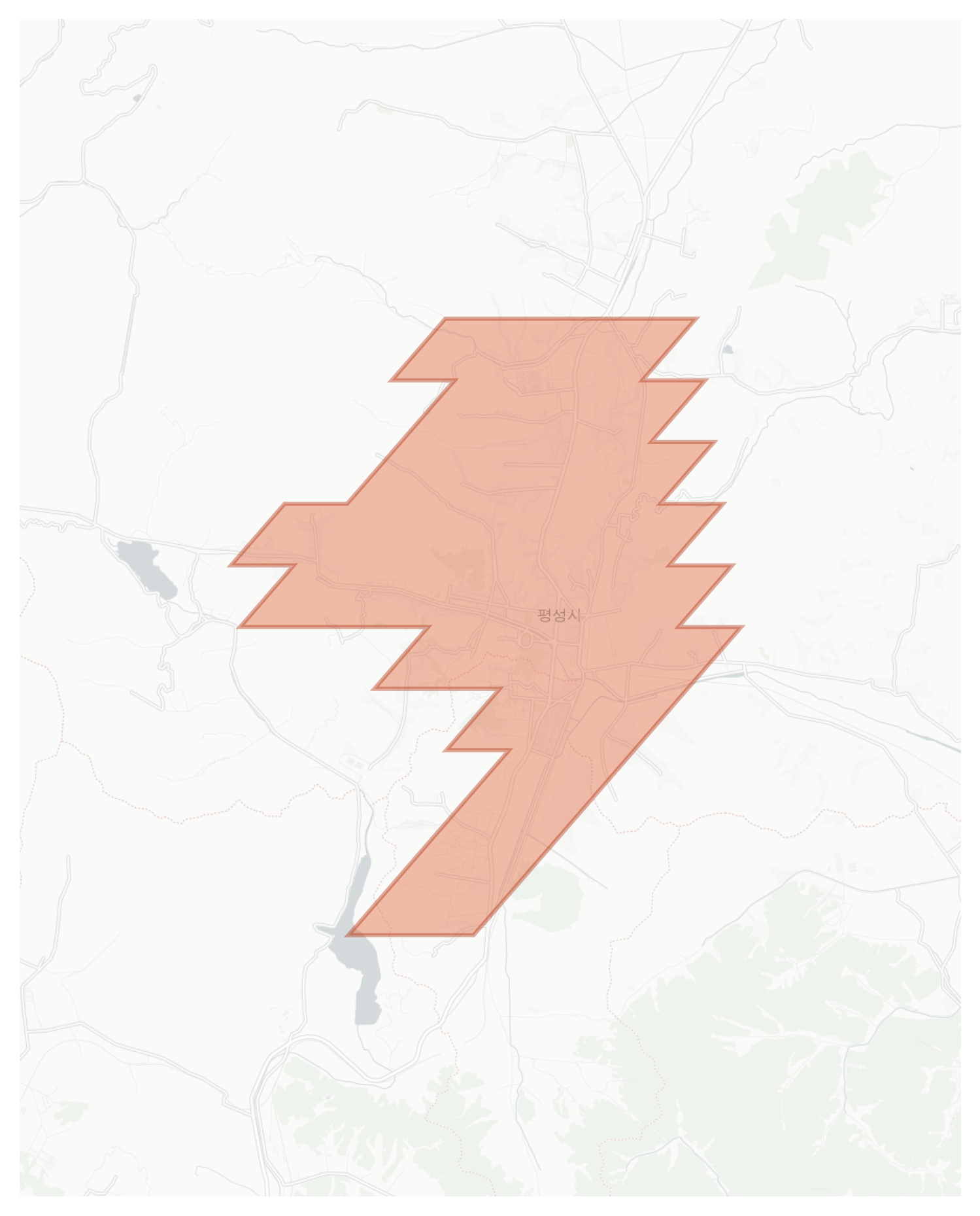 Pyŏngsŏng geographic map