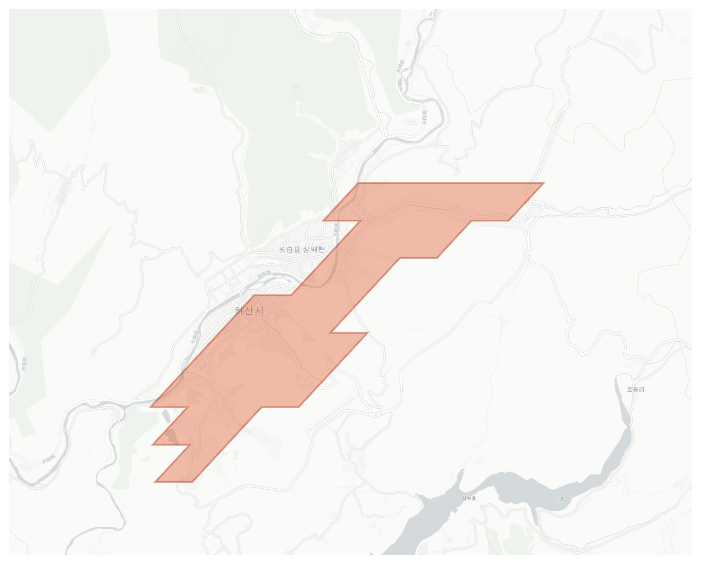 Hyesan geographic map
