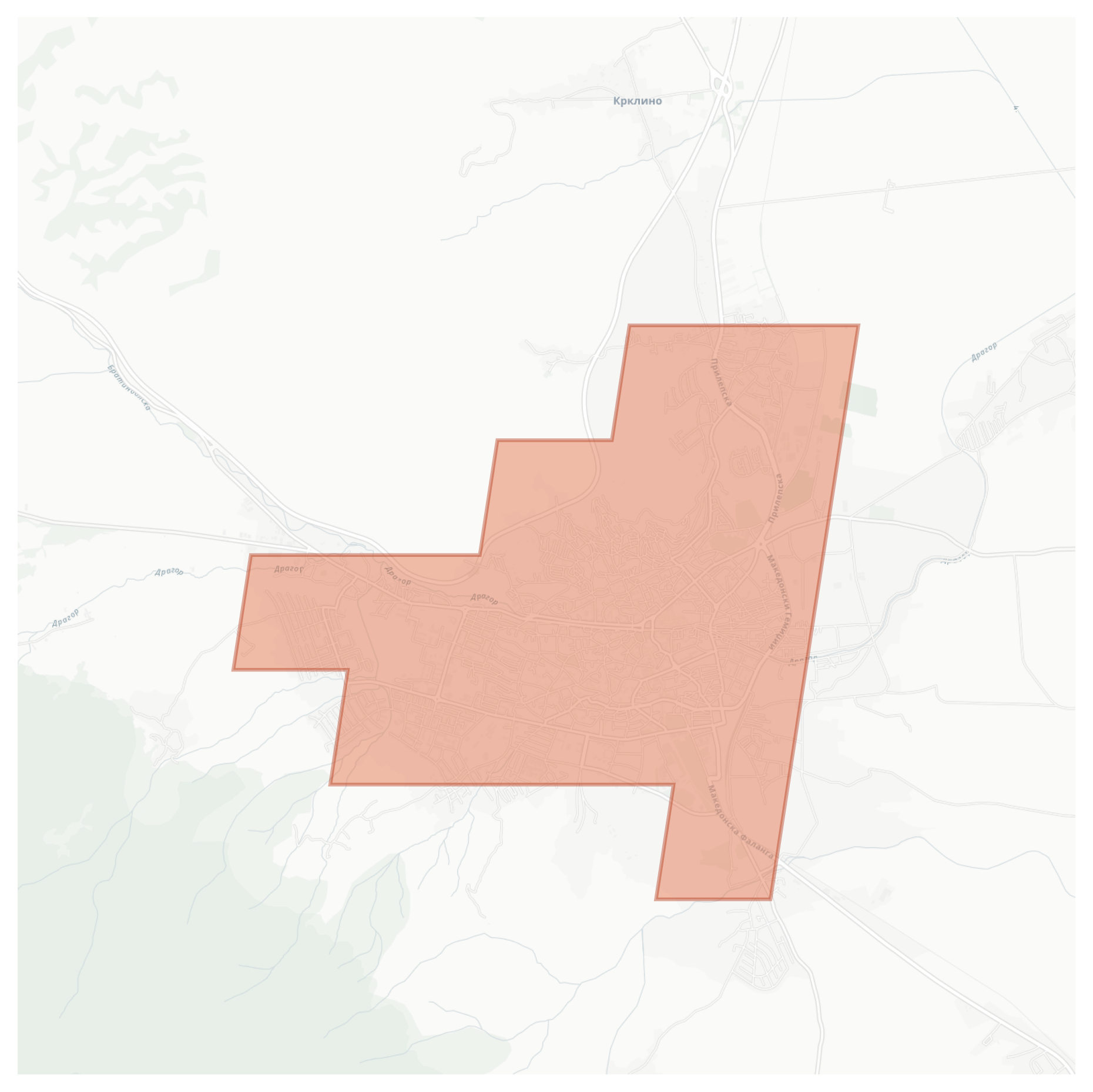 Bitola geographic map