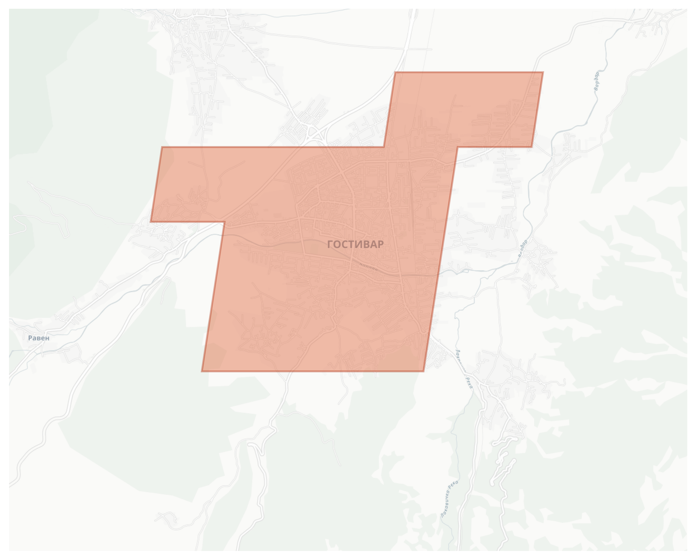 Gostivar geographic map