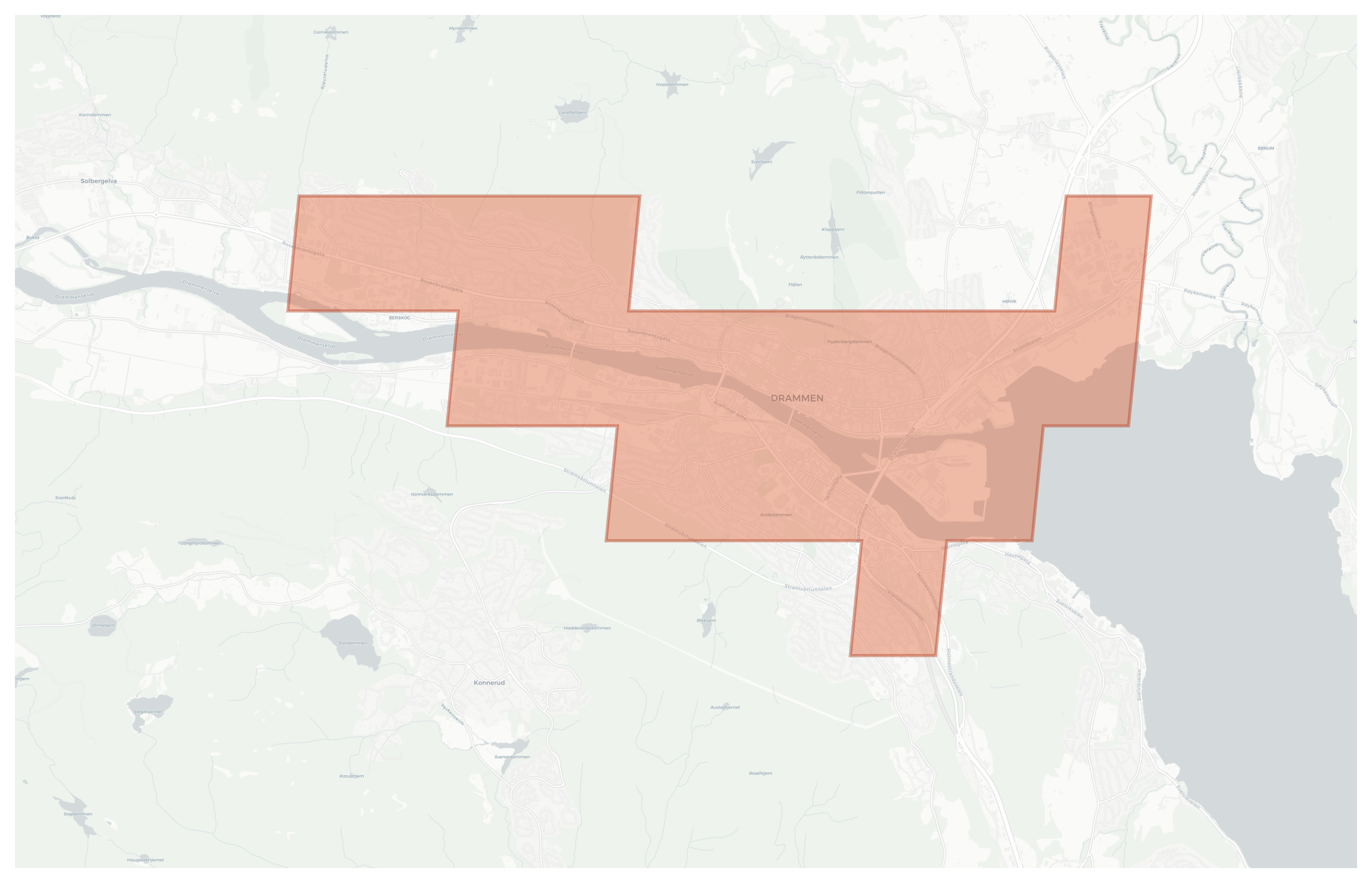 Drammen geographic map