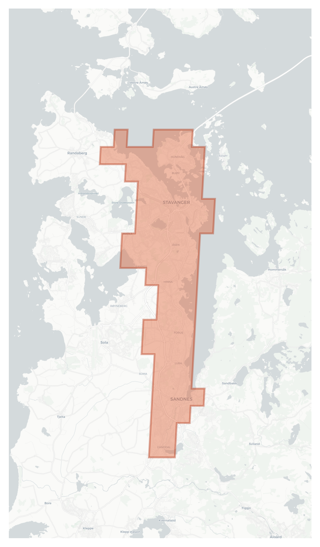 Stavanger geographic map
