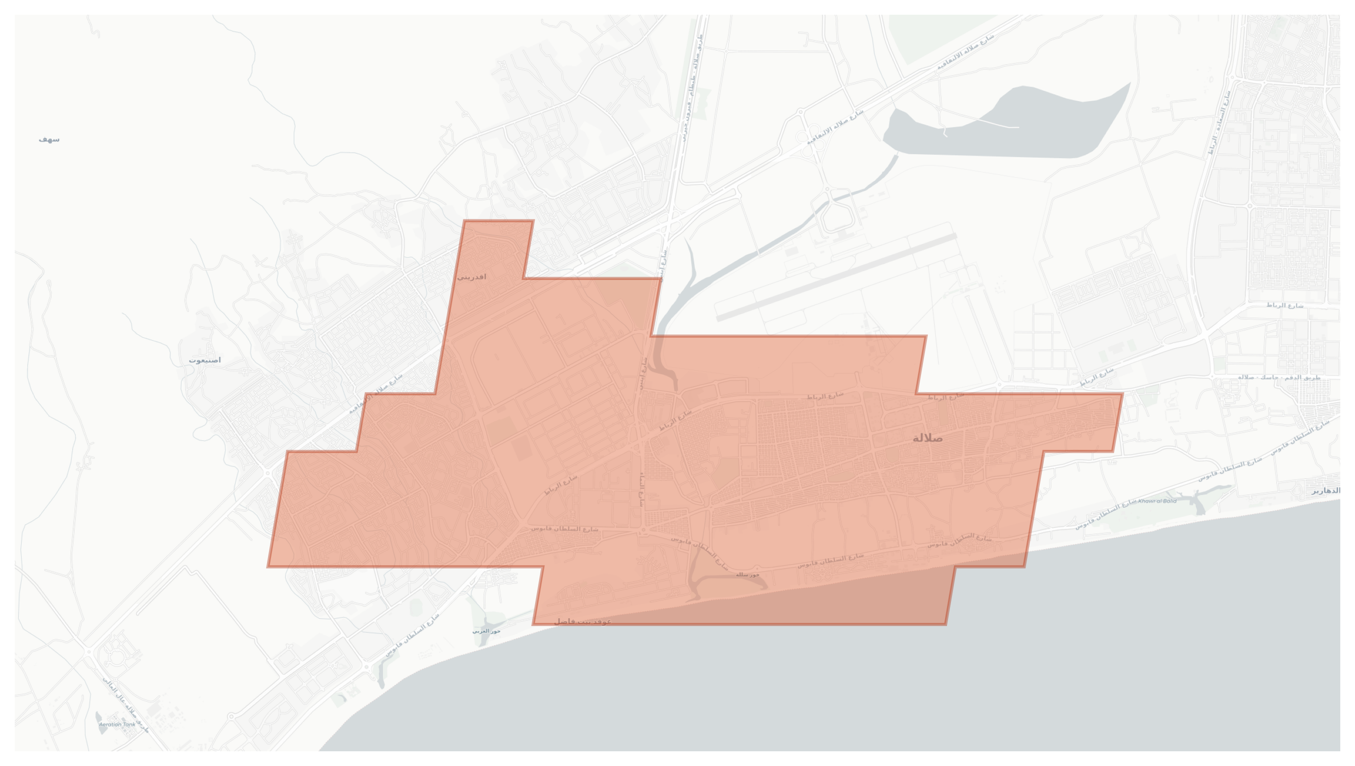 Salalah geographic map