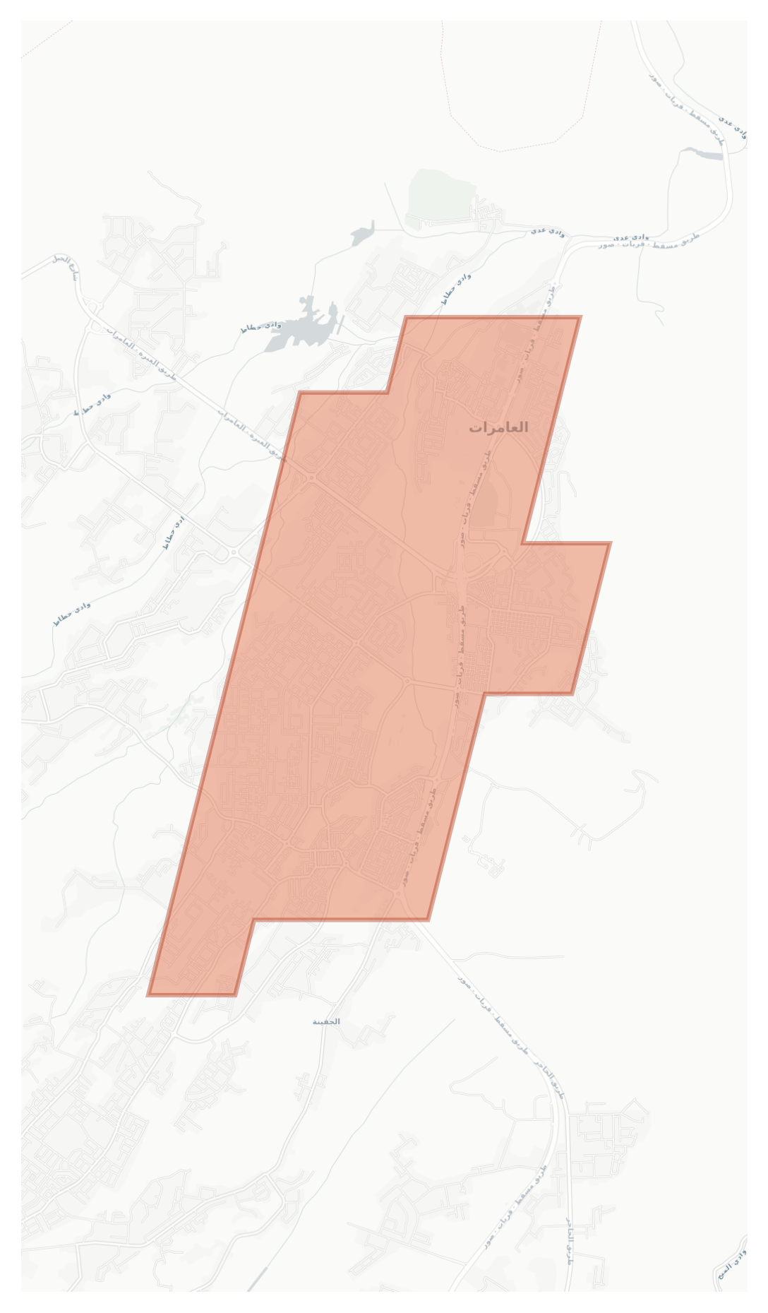 Al Amerat geographic map