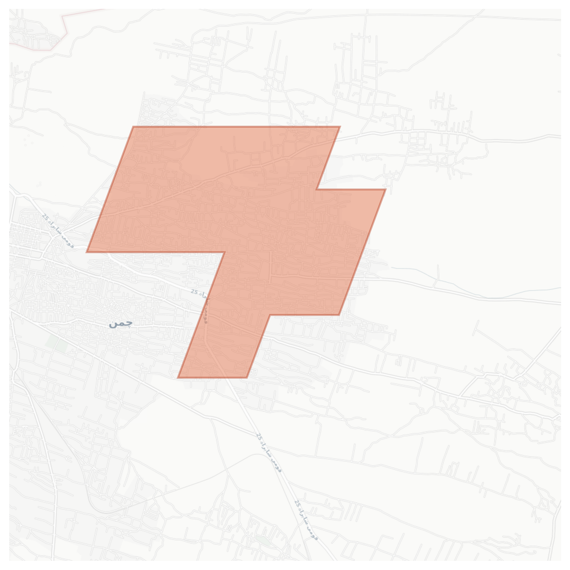 Chaman geographic map
