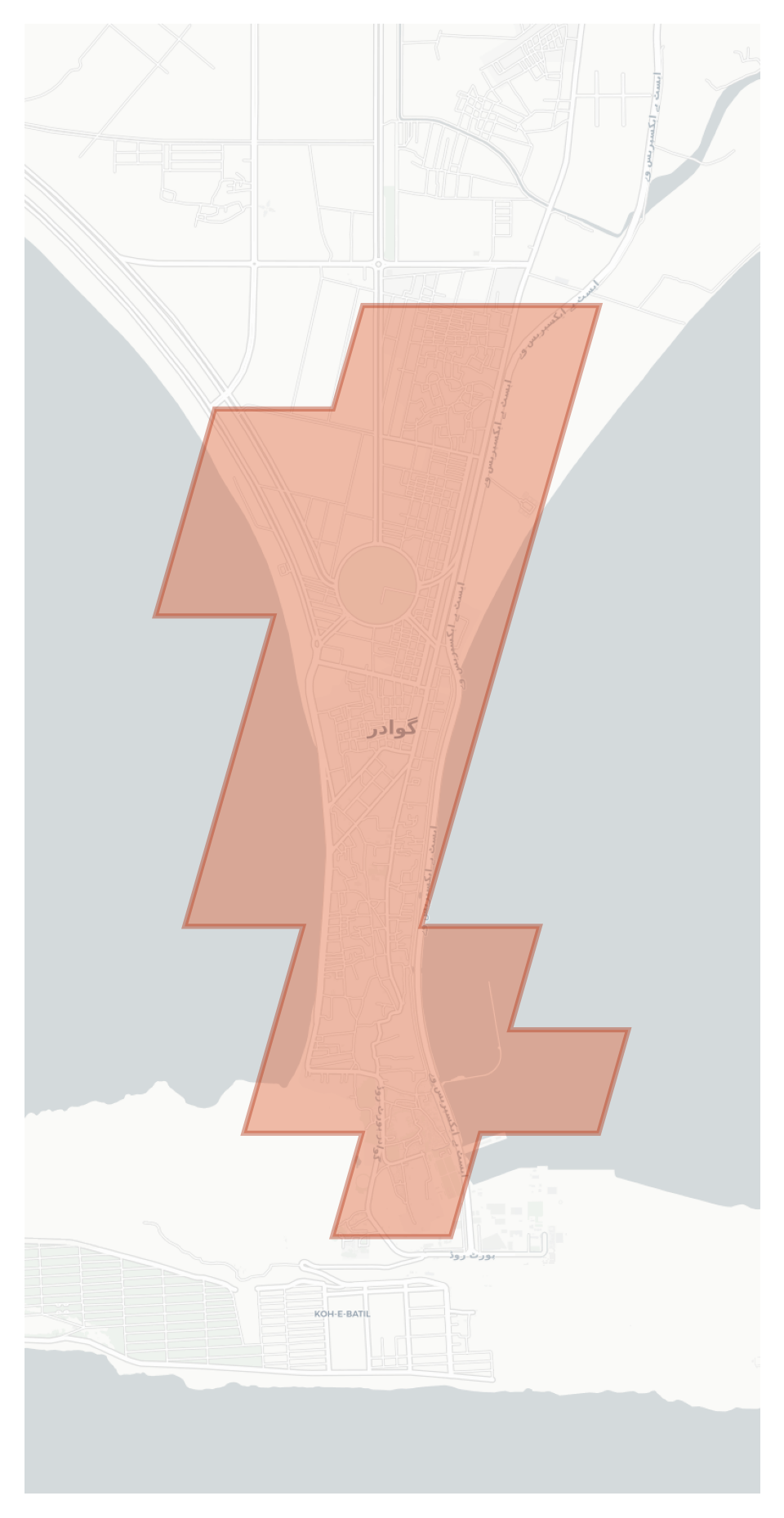 Gwādar geographic map