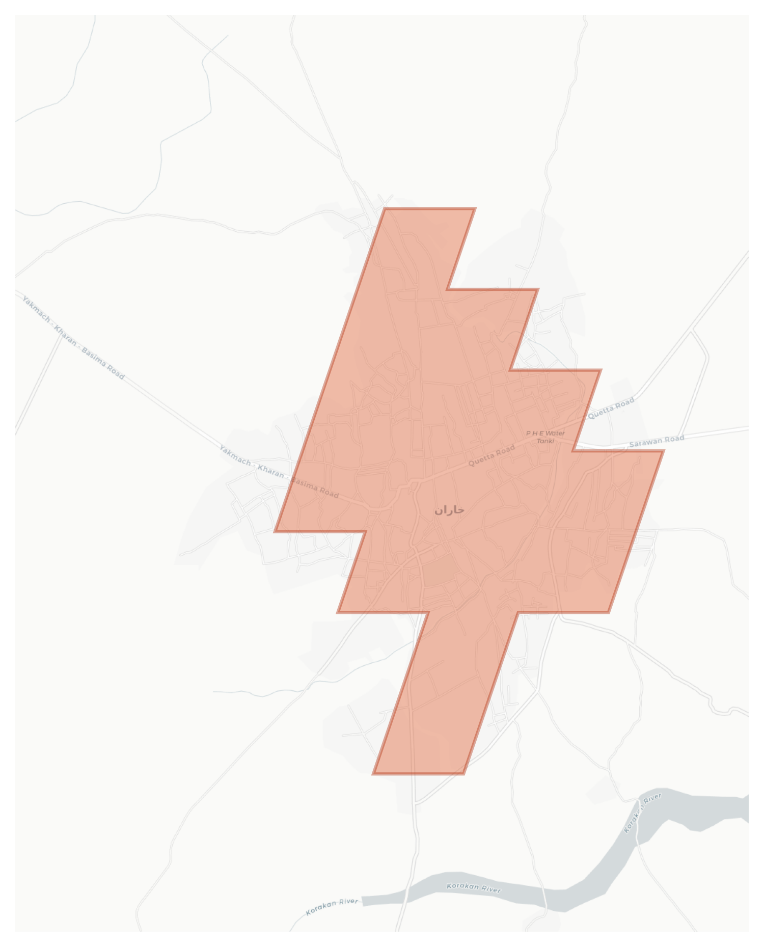 Kharan geographic map