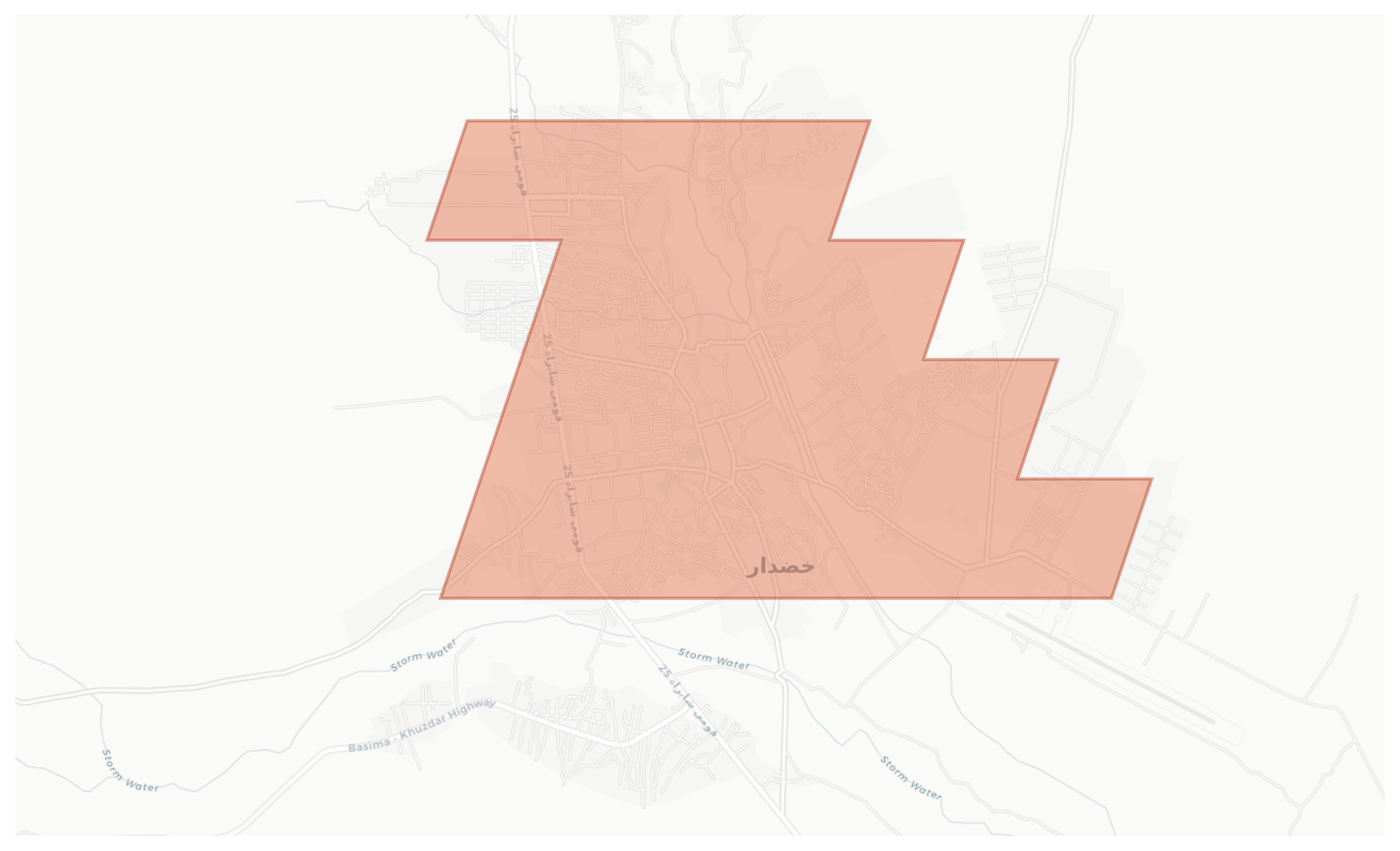 Khuzdar geographic map