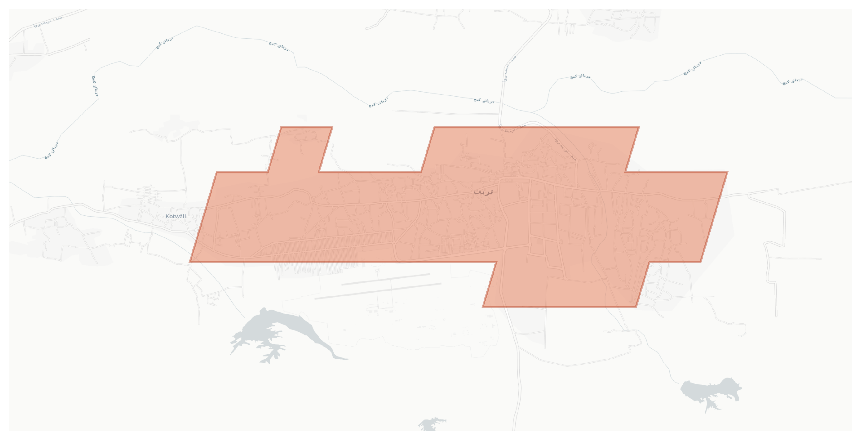 Turbat geographic map