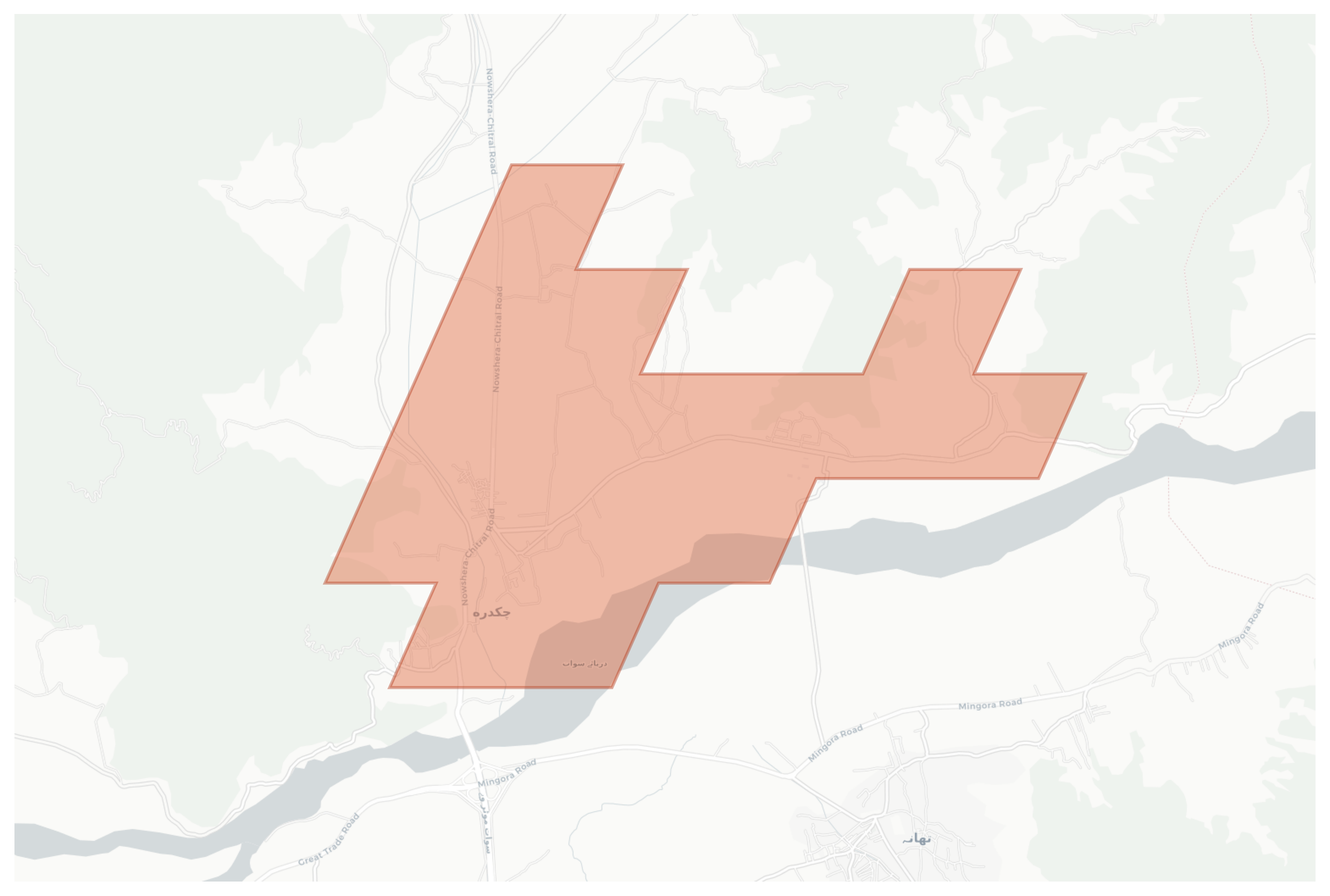 Chakdara geographic map