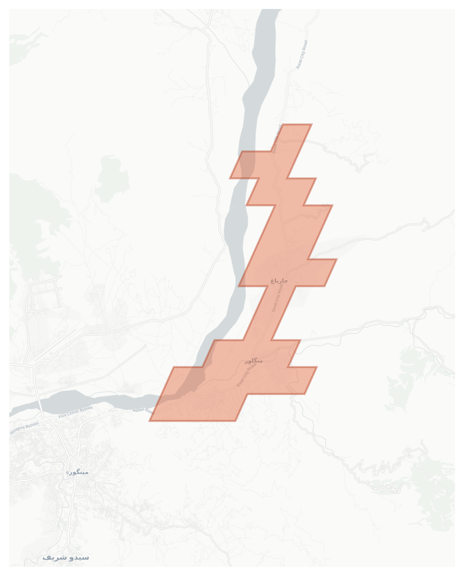Charbagh geographic map