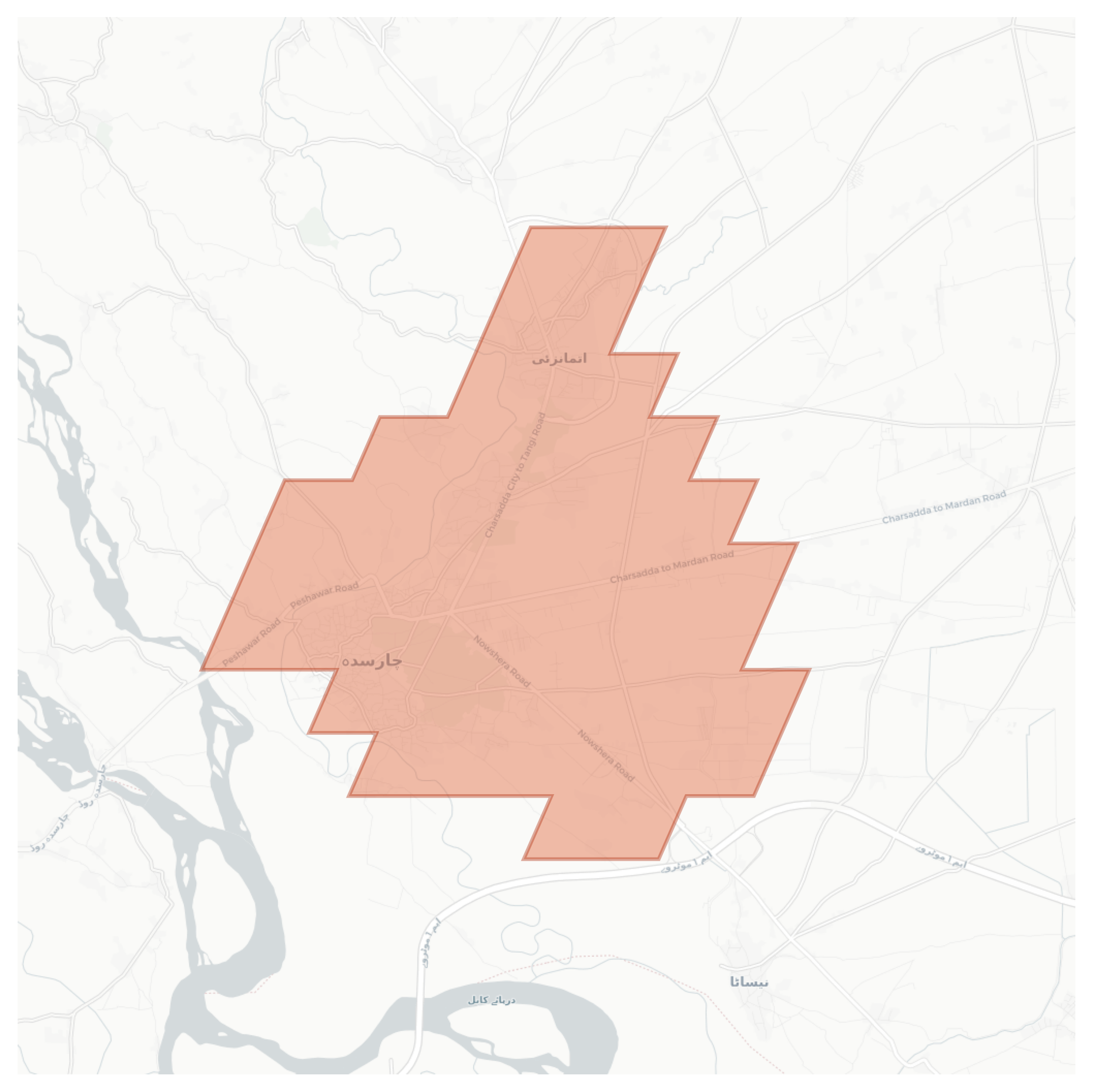 Charsadda geographic map