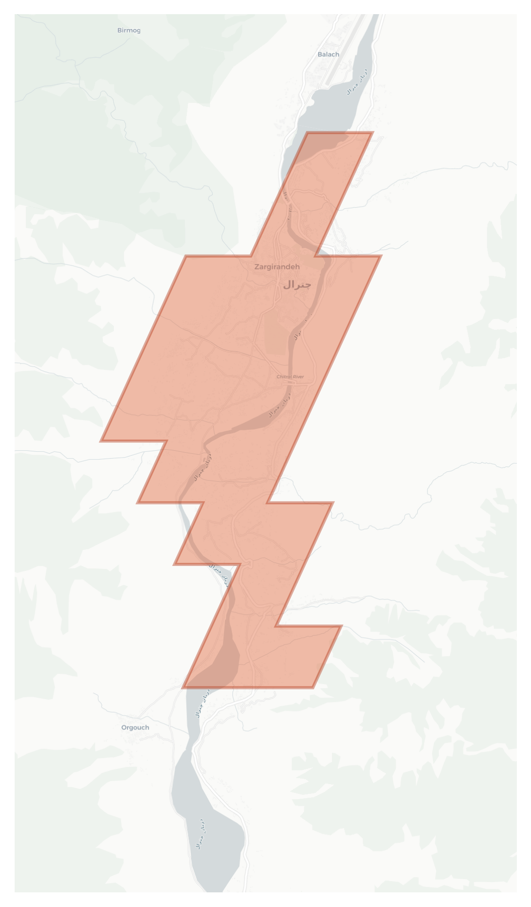Chitral geographic map
