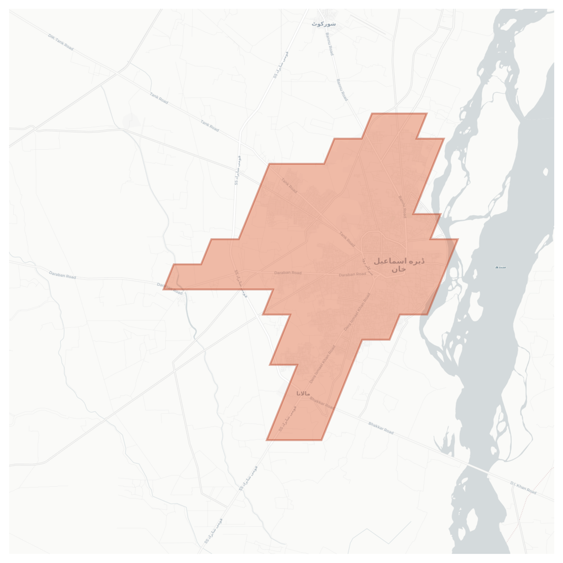 Dera Ismail Khan geographic map