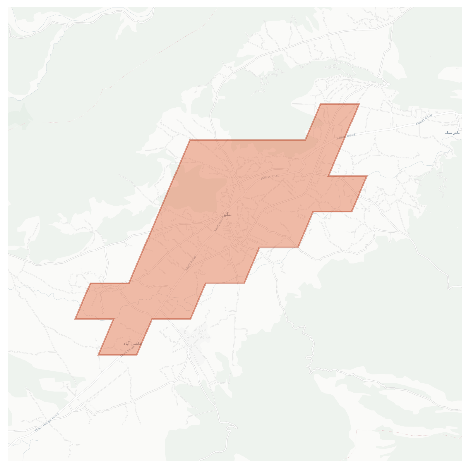 Hangu geographic map