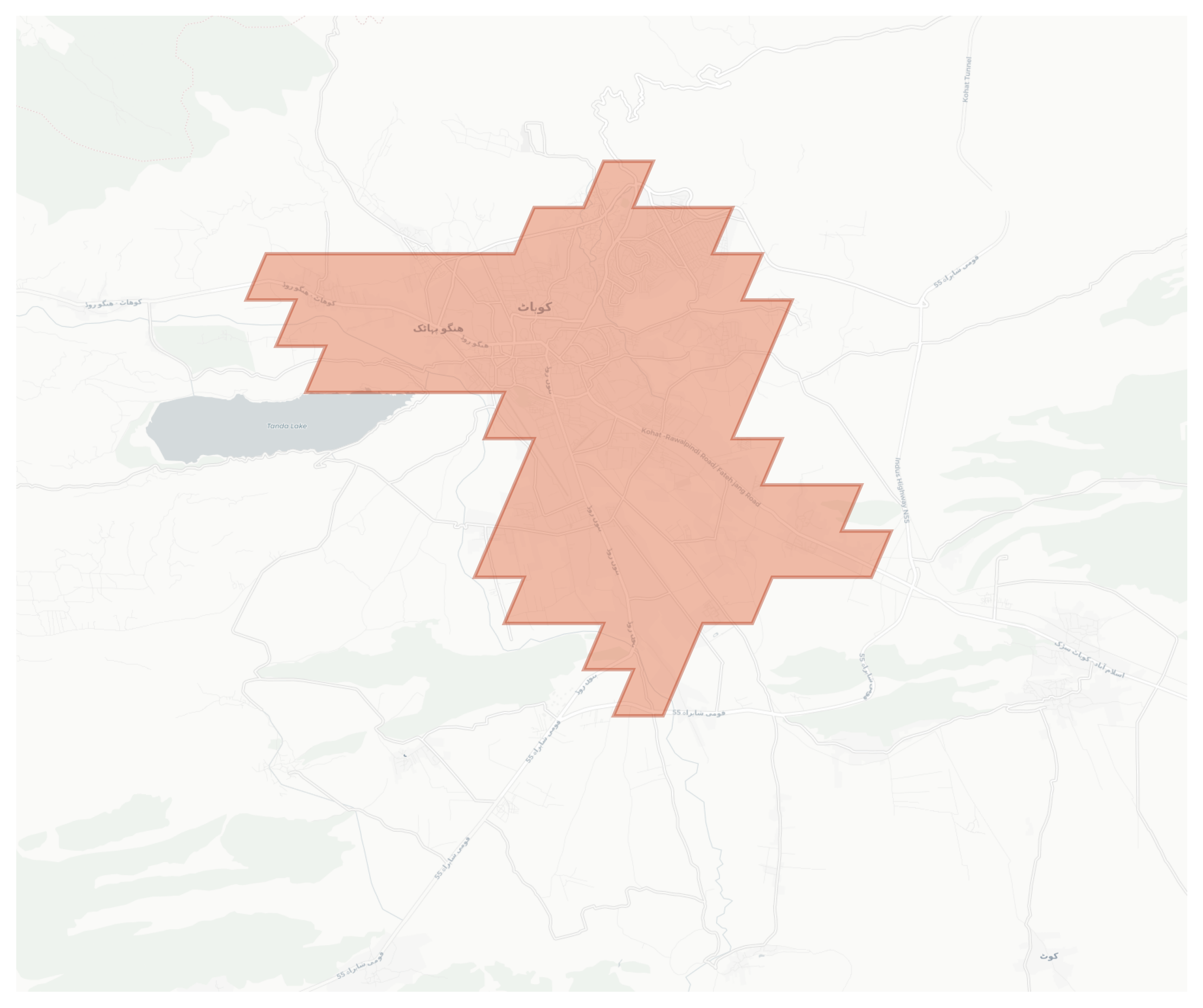 Kohat geographic map