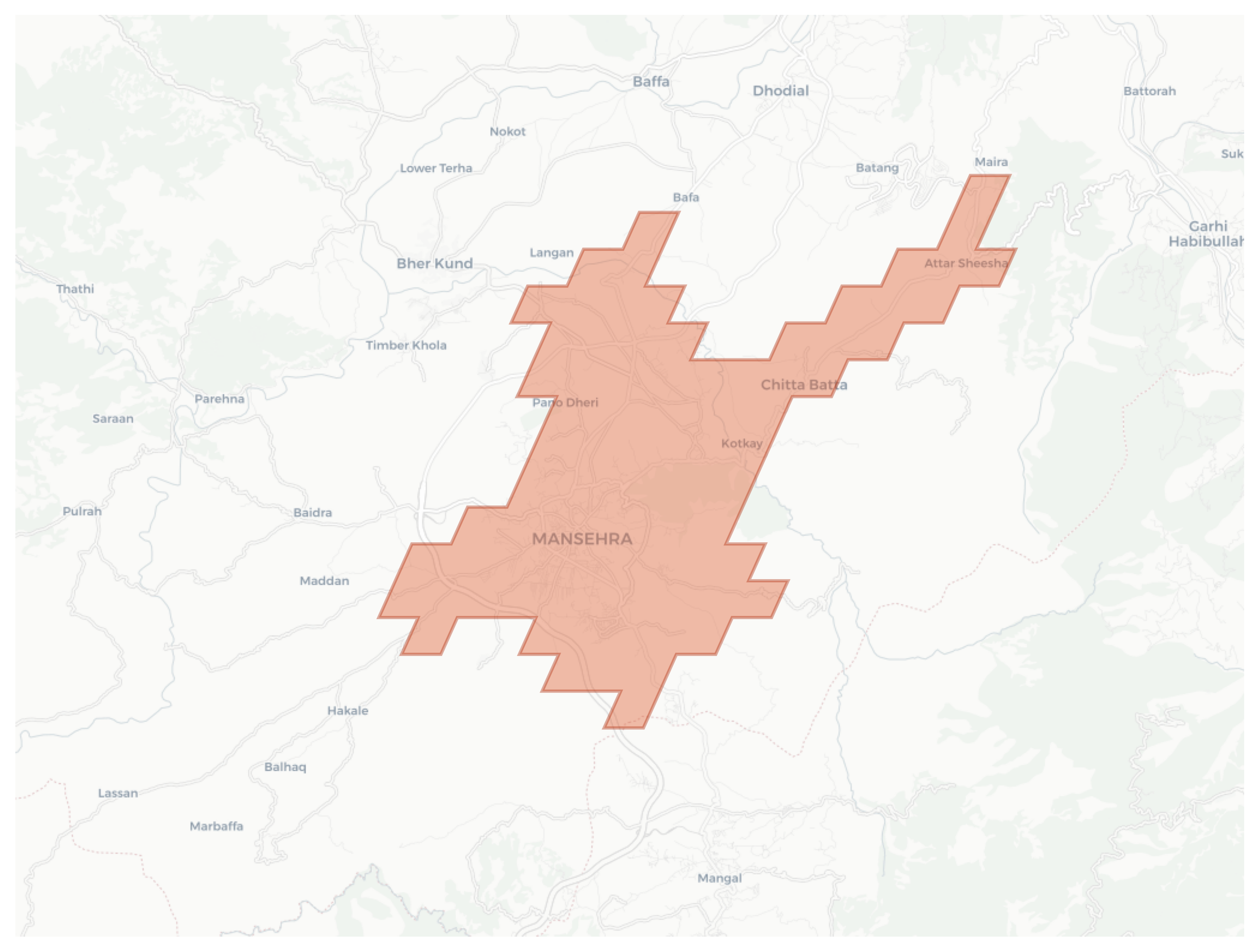 Mansehra geographic map