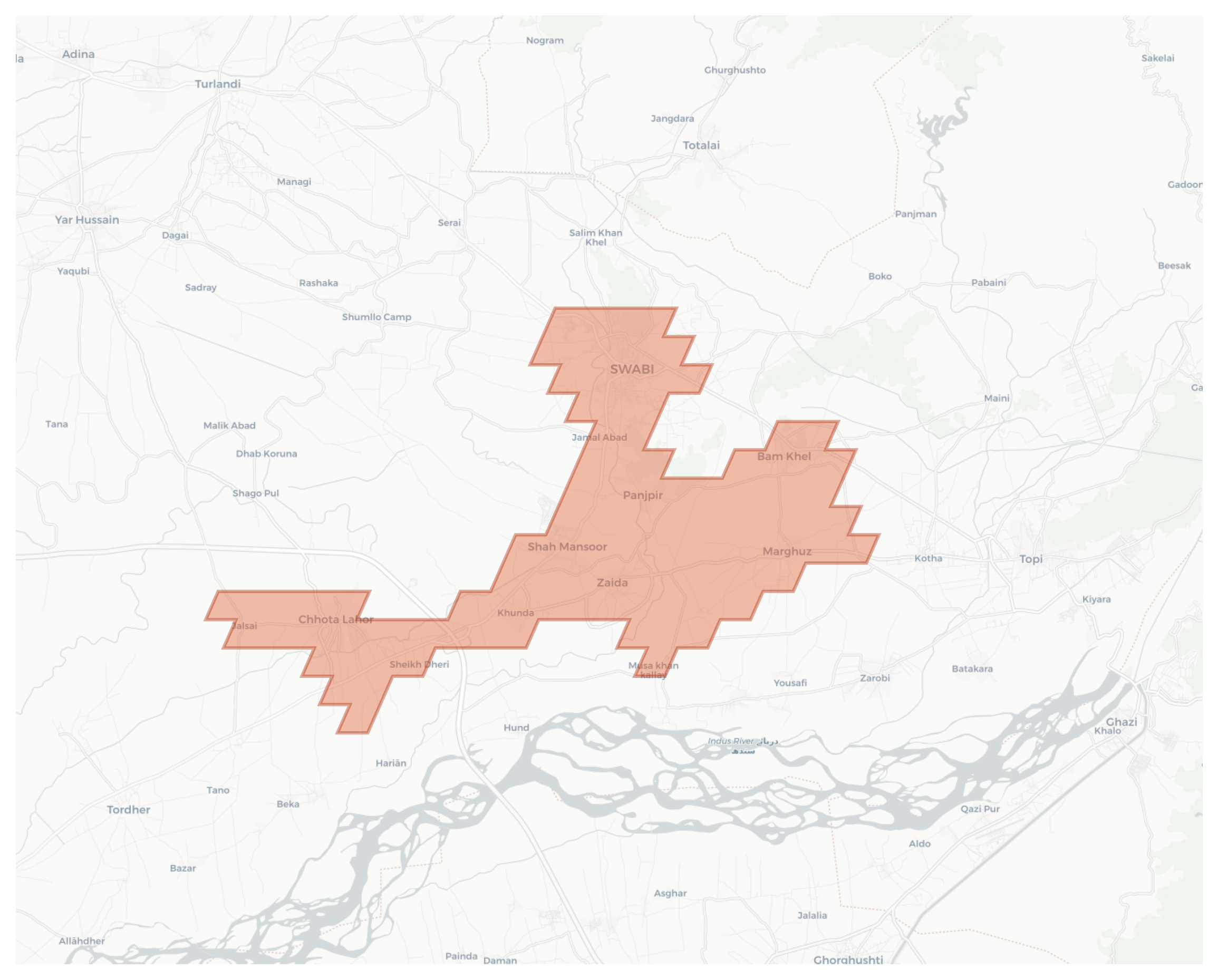 Swabi geographic map