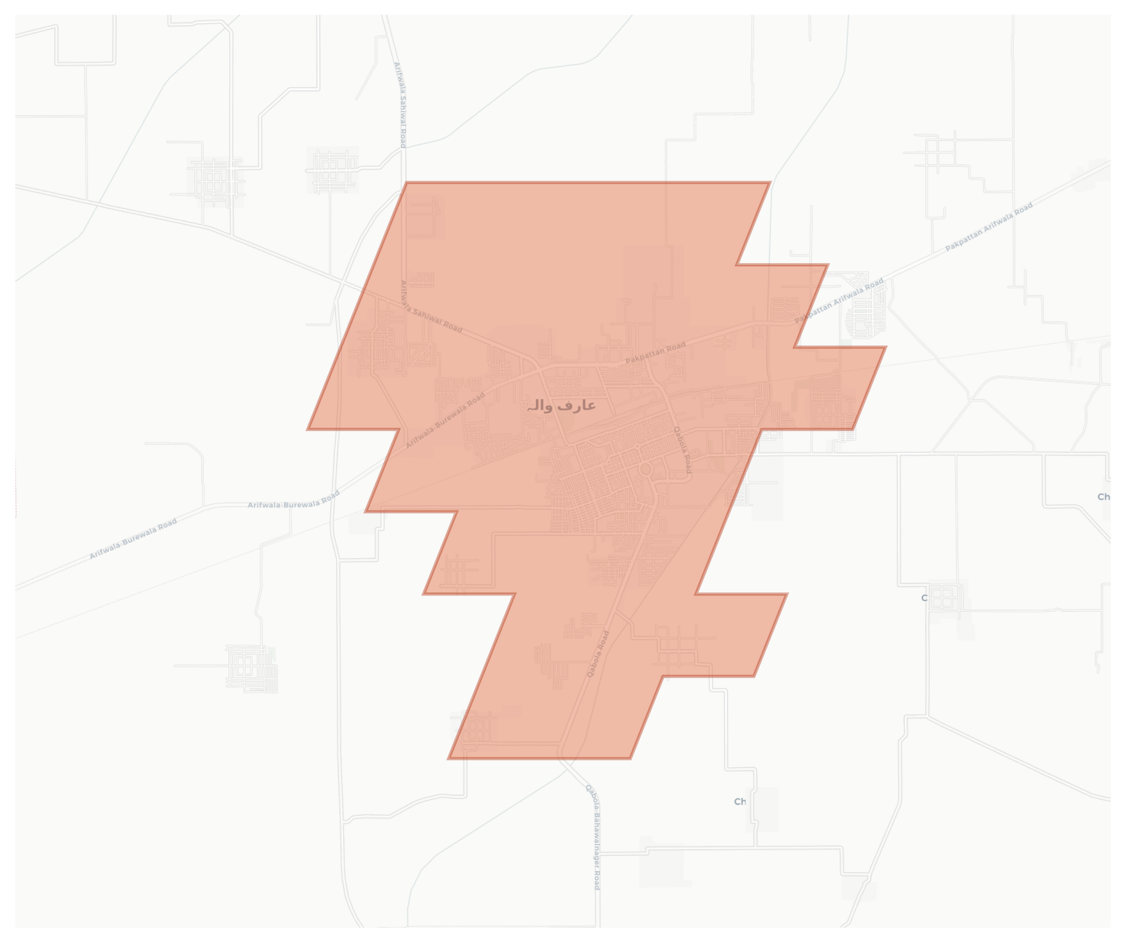 Arifwala geographic map
