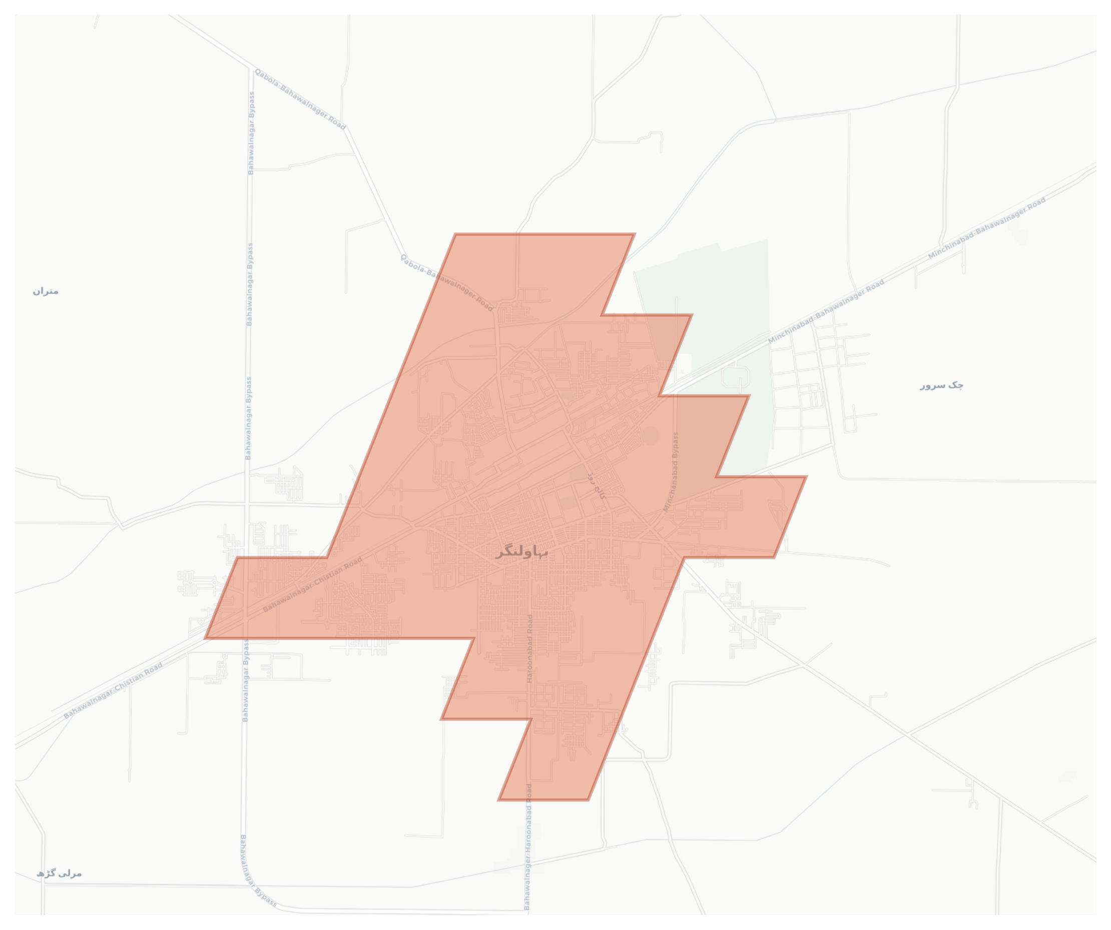 Bahawalnagar geographic map