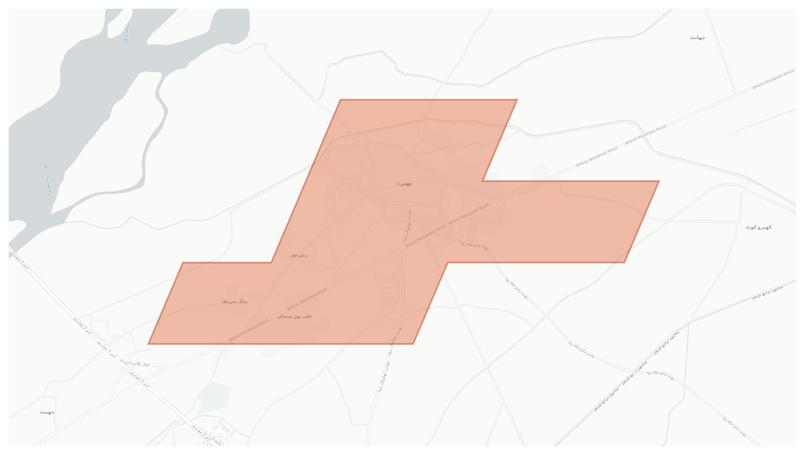Bhera geographic map