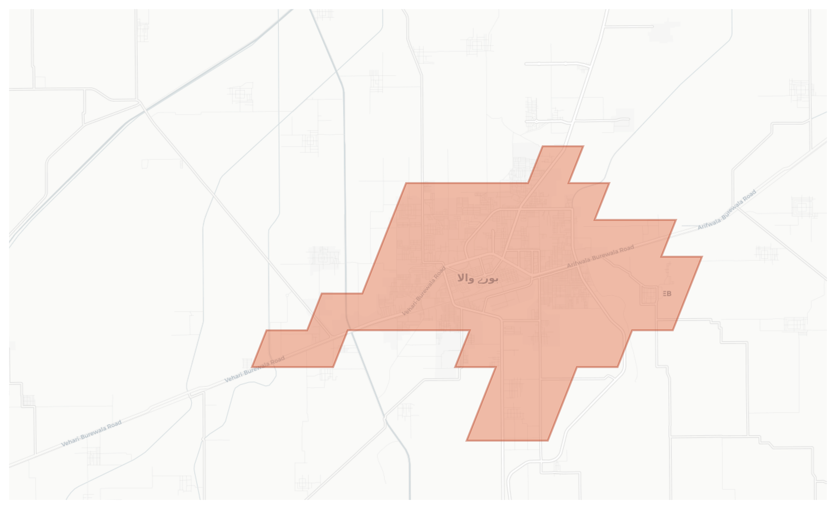 Burewala geographic map