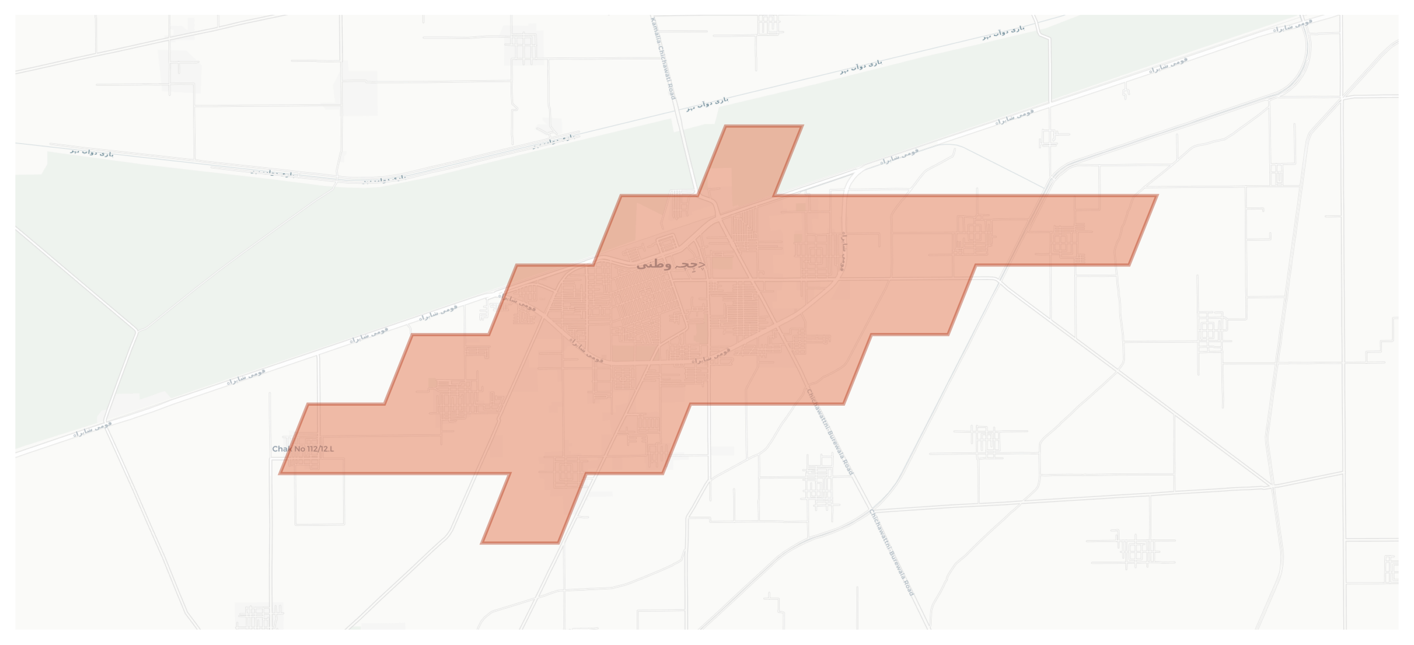 Chichawatni geographic map