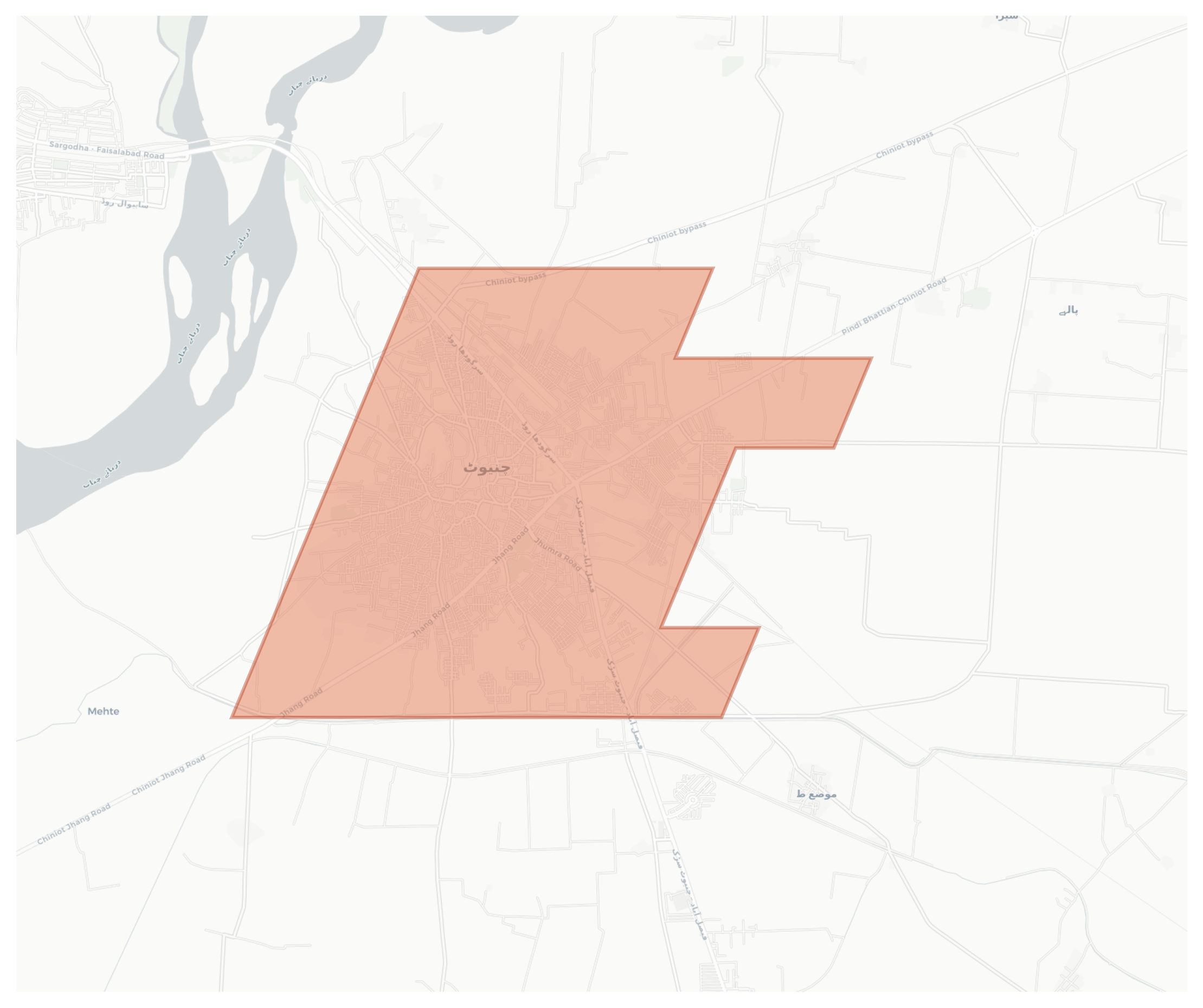 Chiniot geographic map