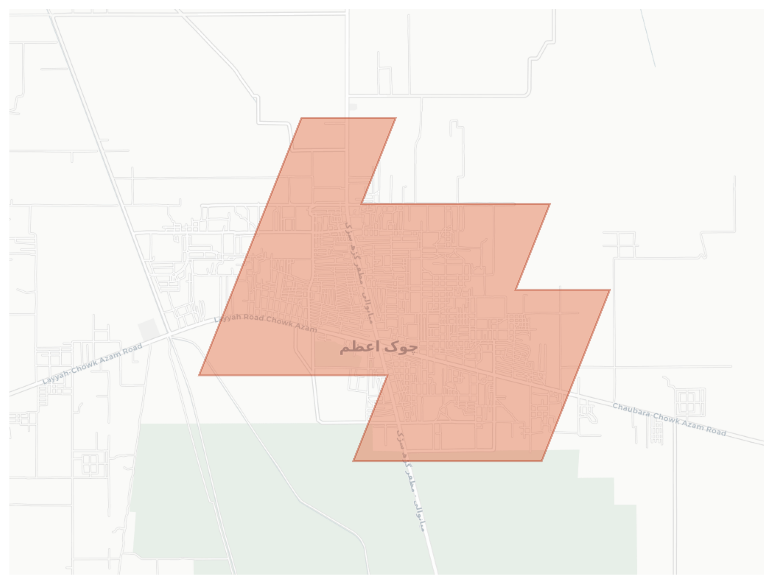 Chowk Azam geographic map