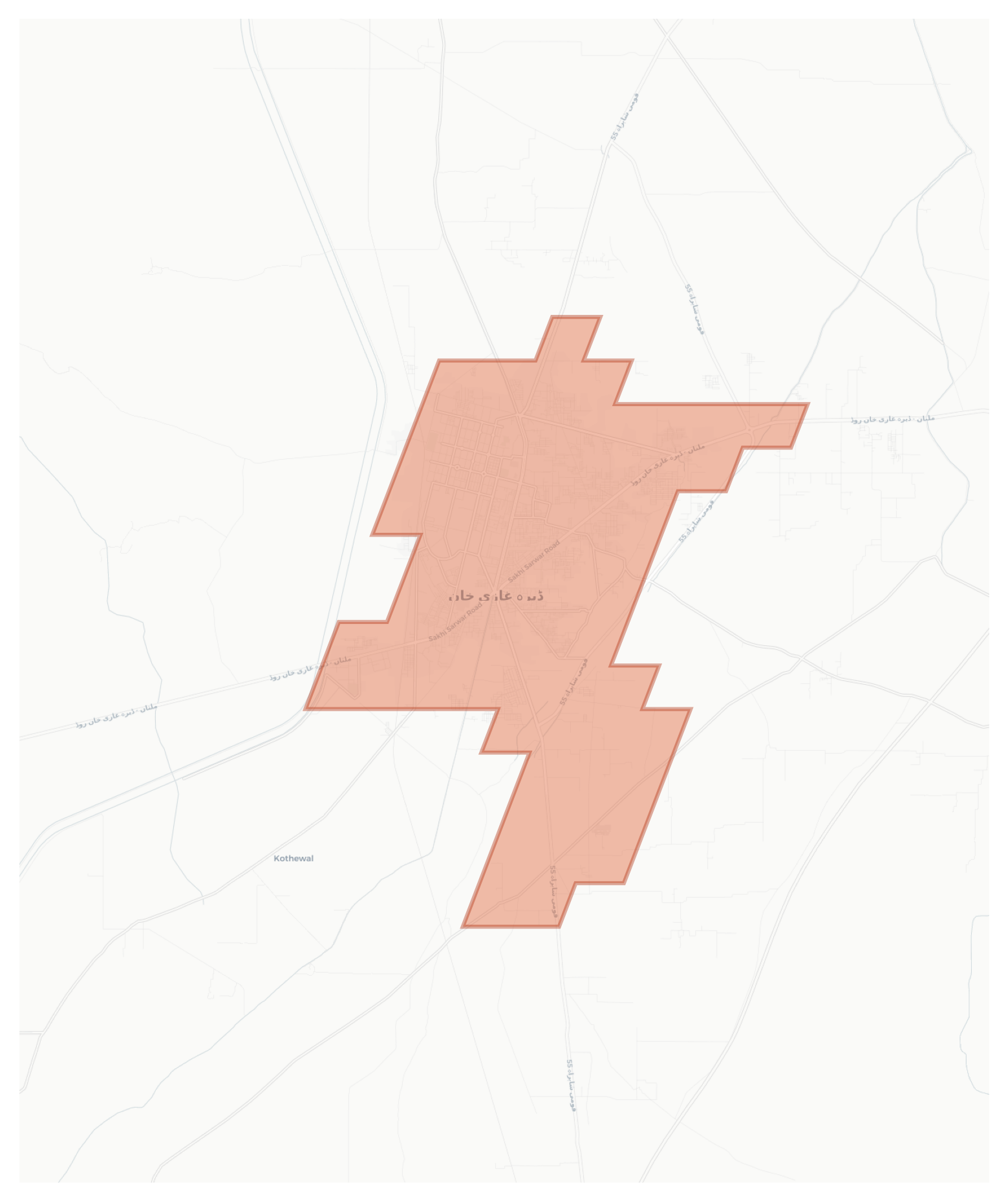 Dera Ghazi Khan geographic map