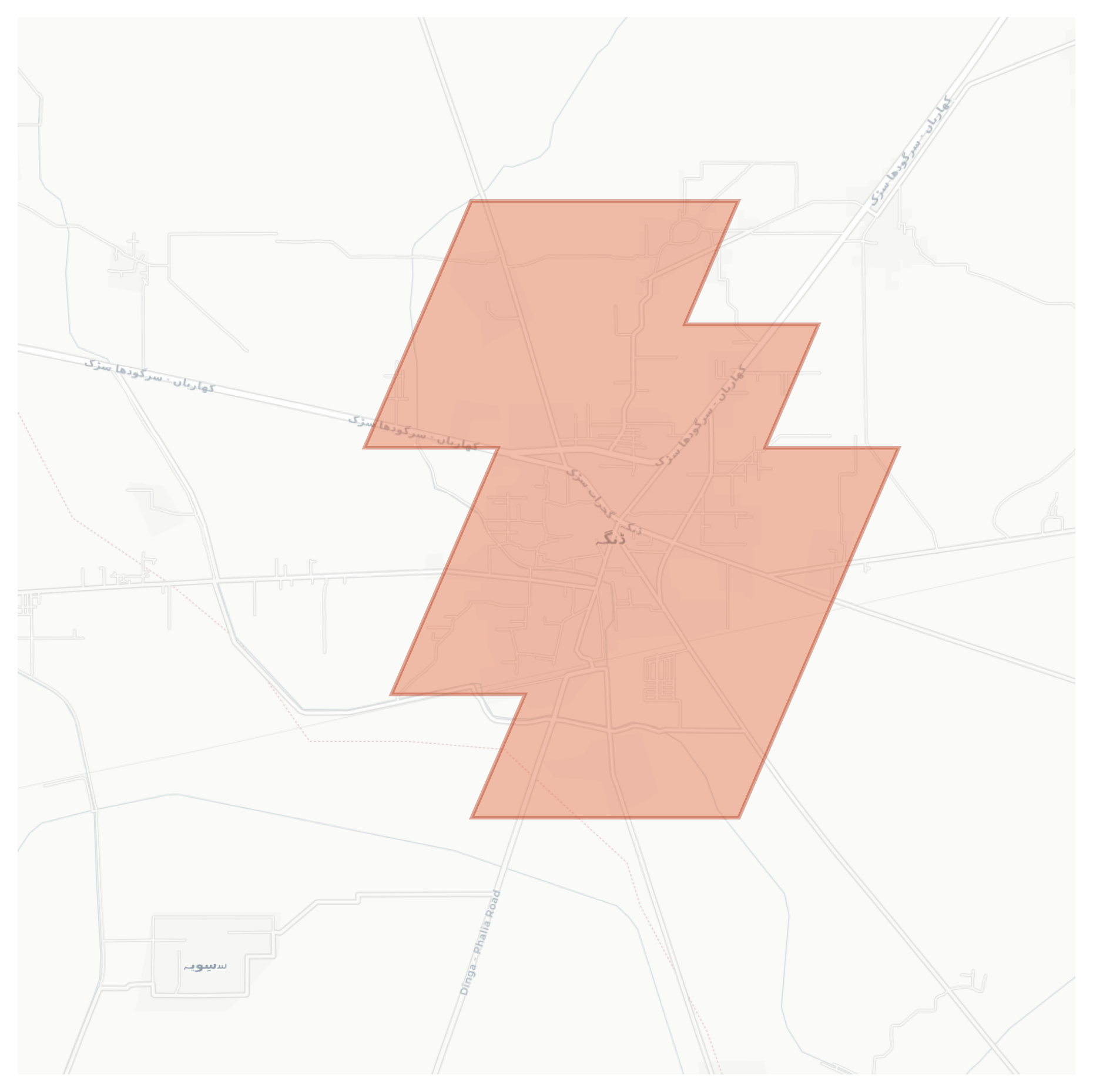 Dinga geographic map