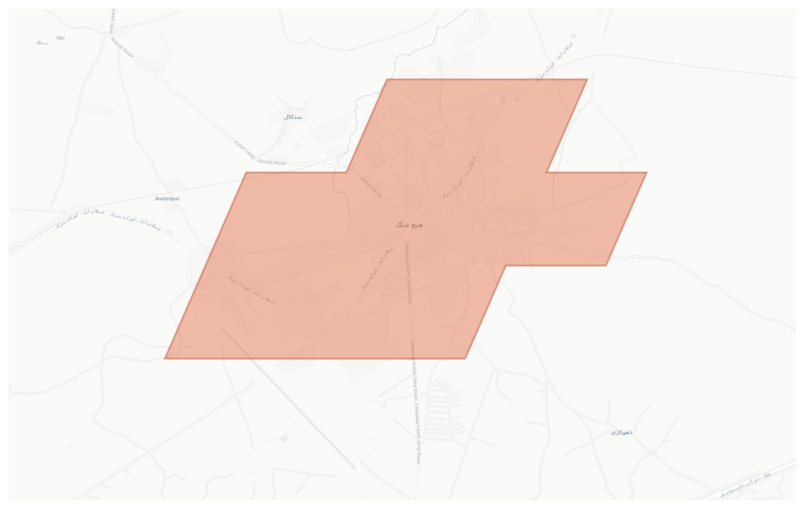 Fateh Jang geographic map