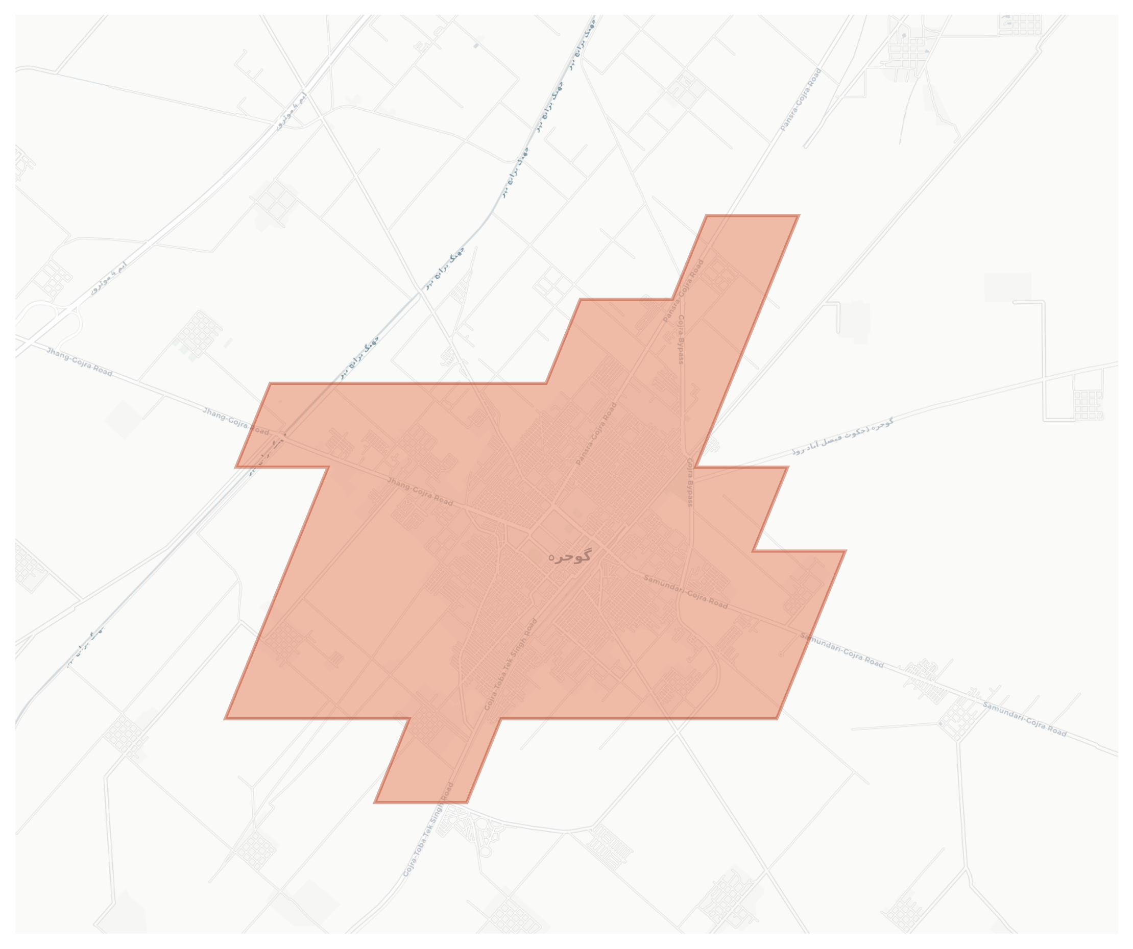 Gojra geographic map