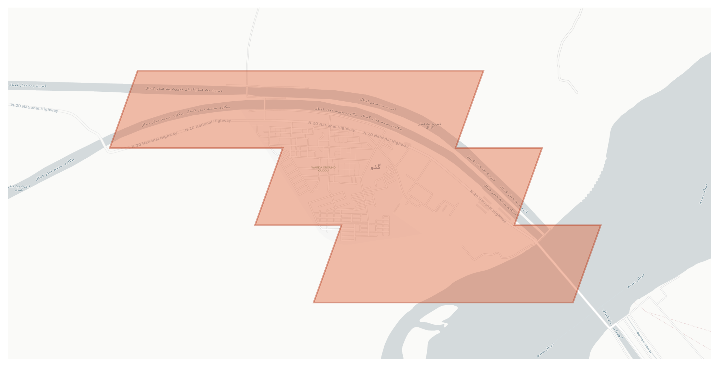 Guddu geographic map