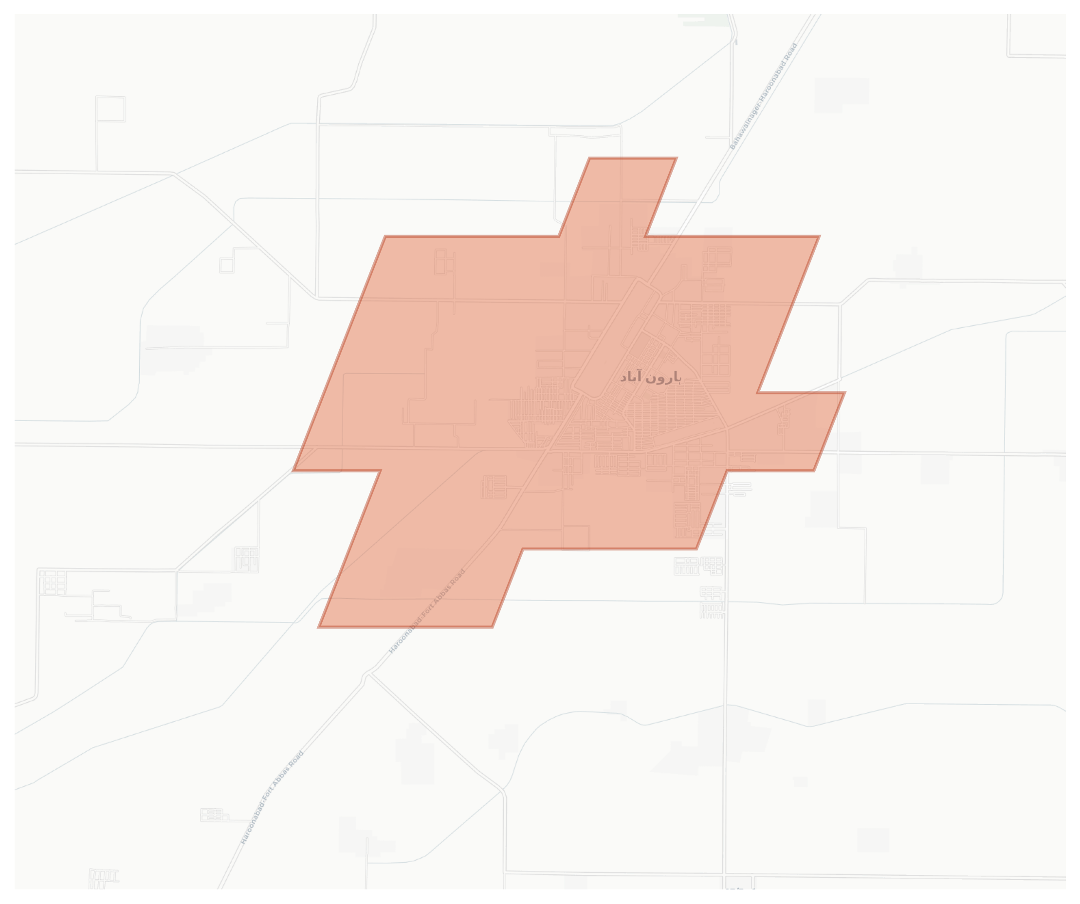 Haroonabad geographic map
