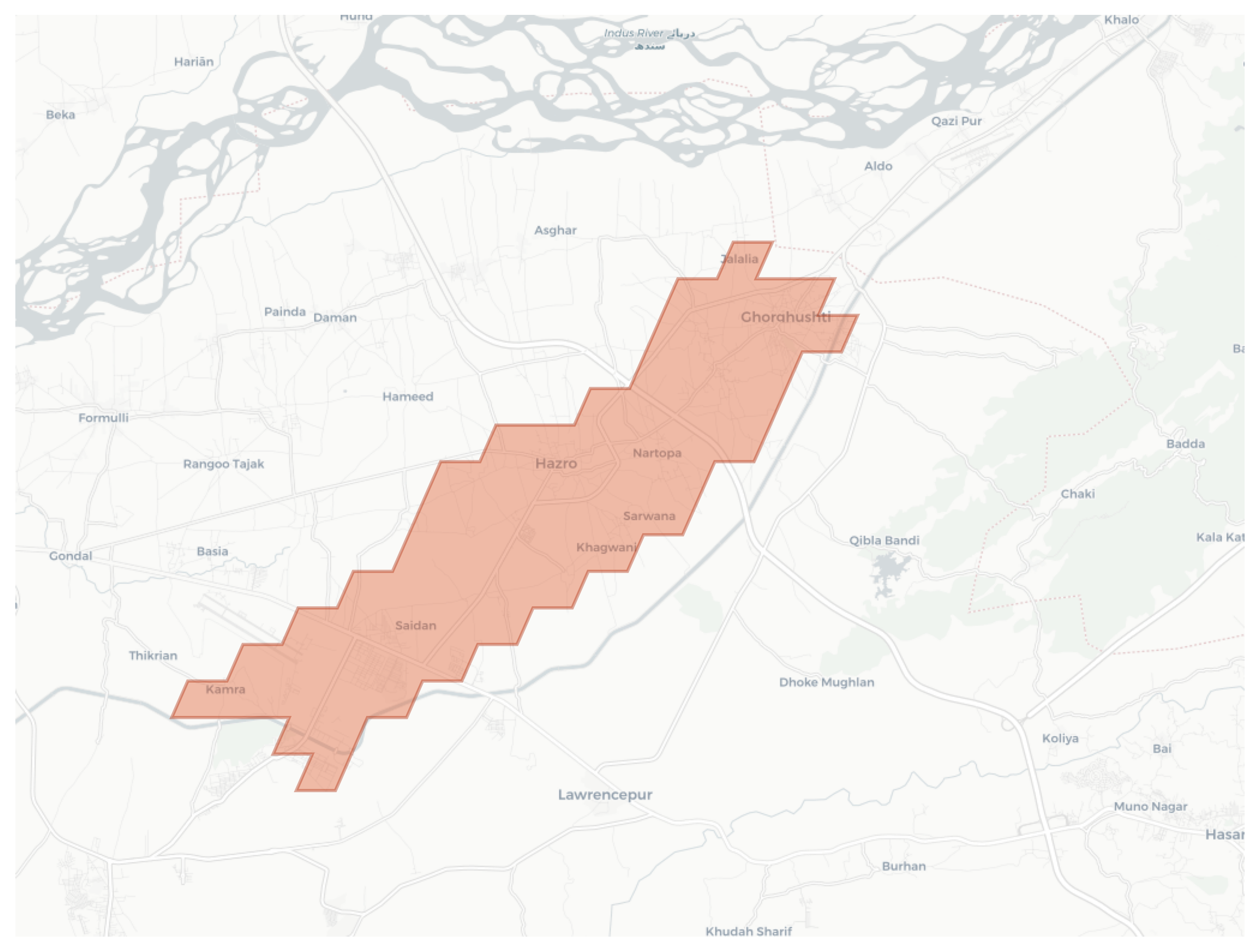 Hazro geographic map