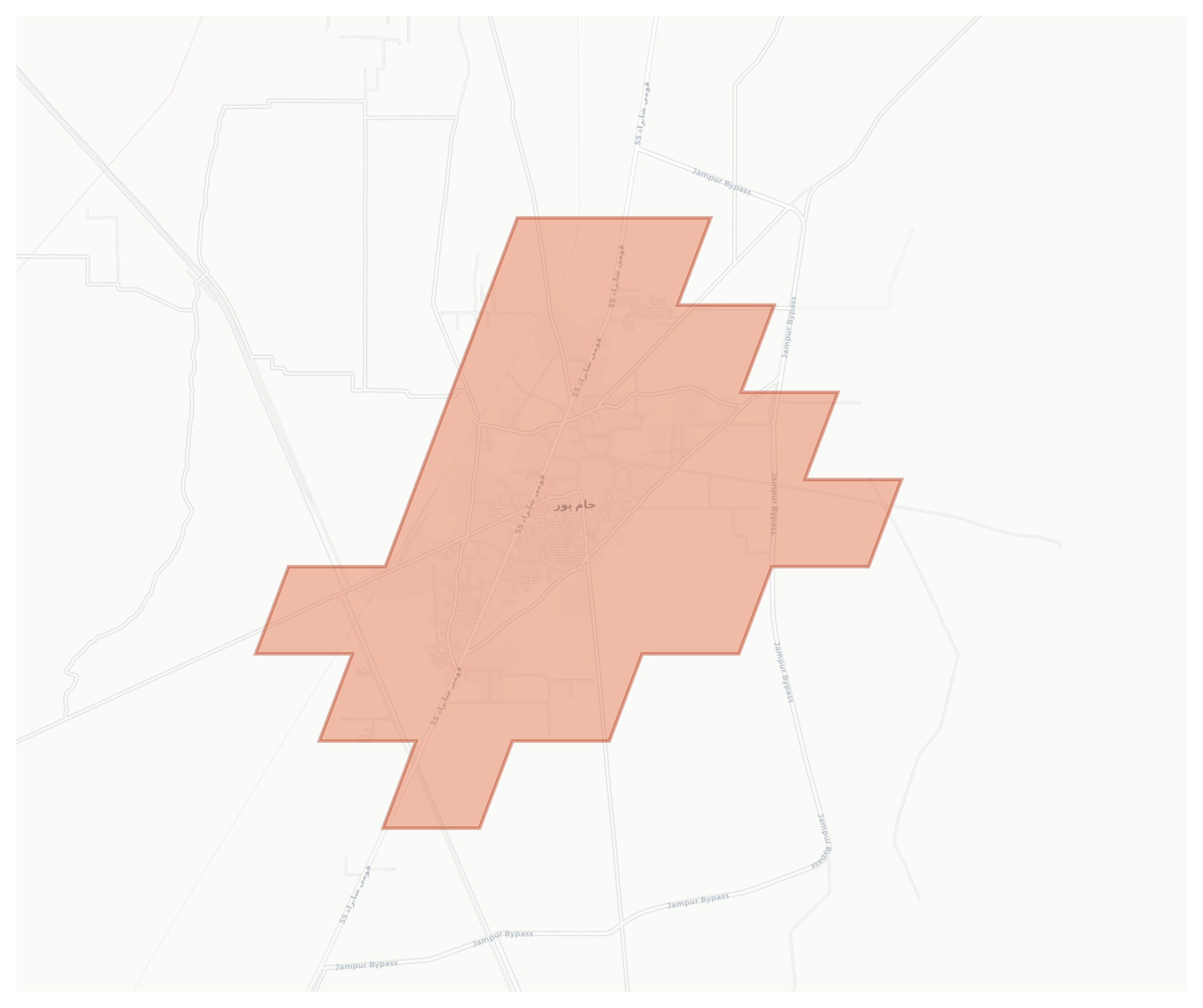 Jampur geographic map