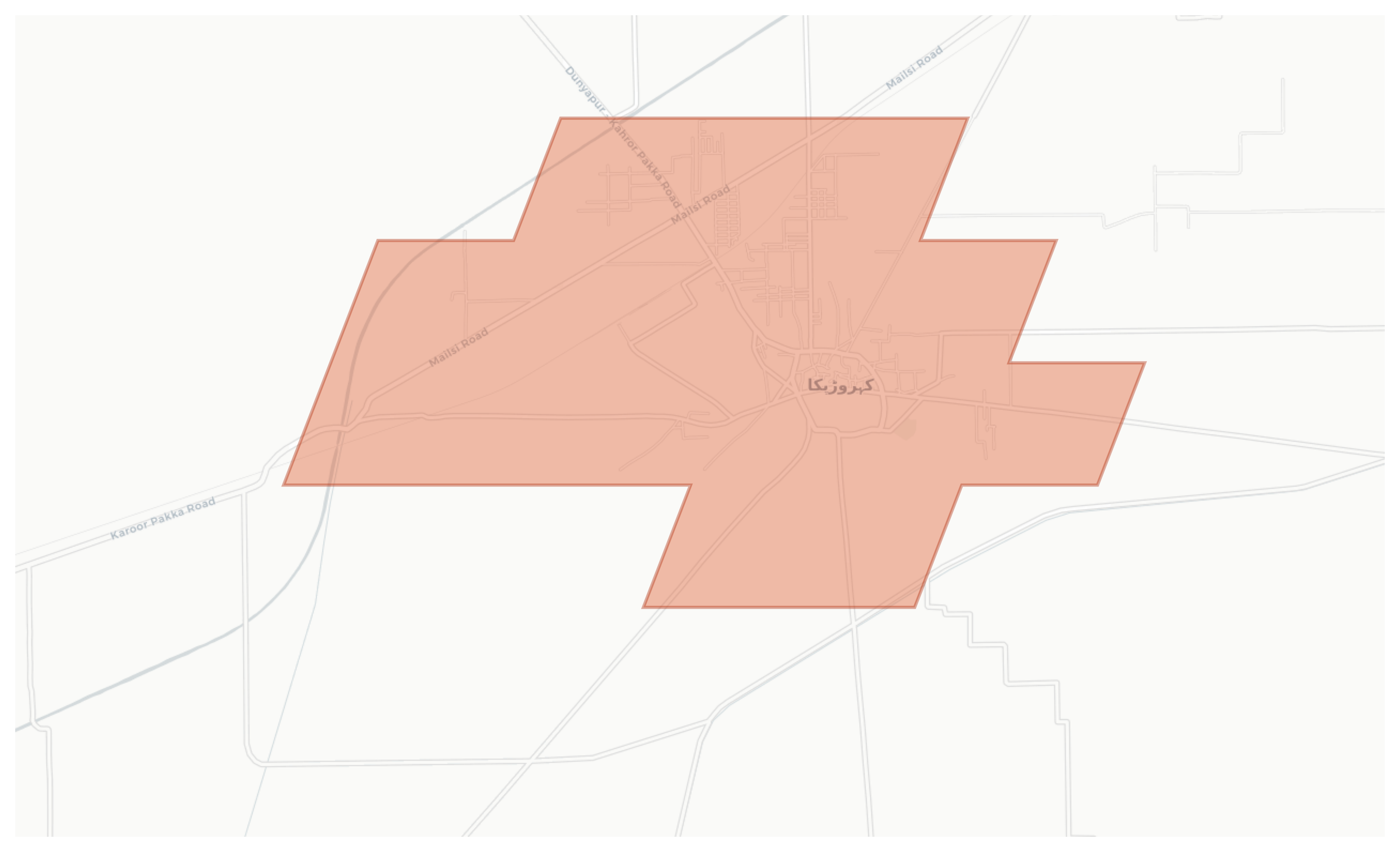 Kahror Pacca geographic map