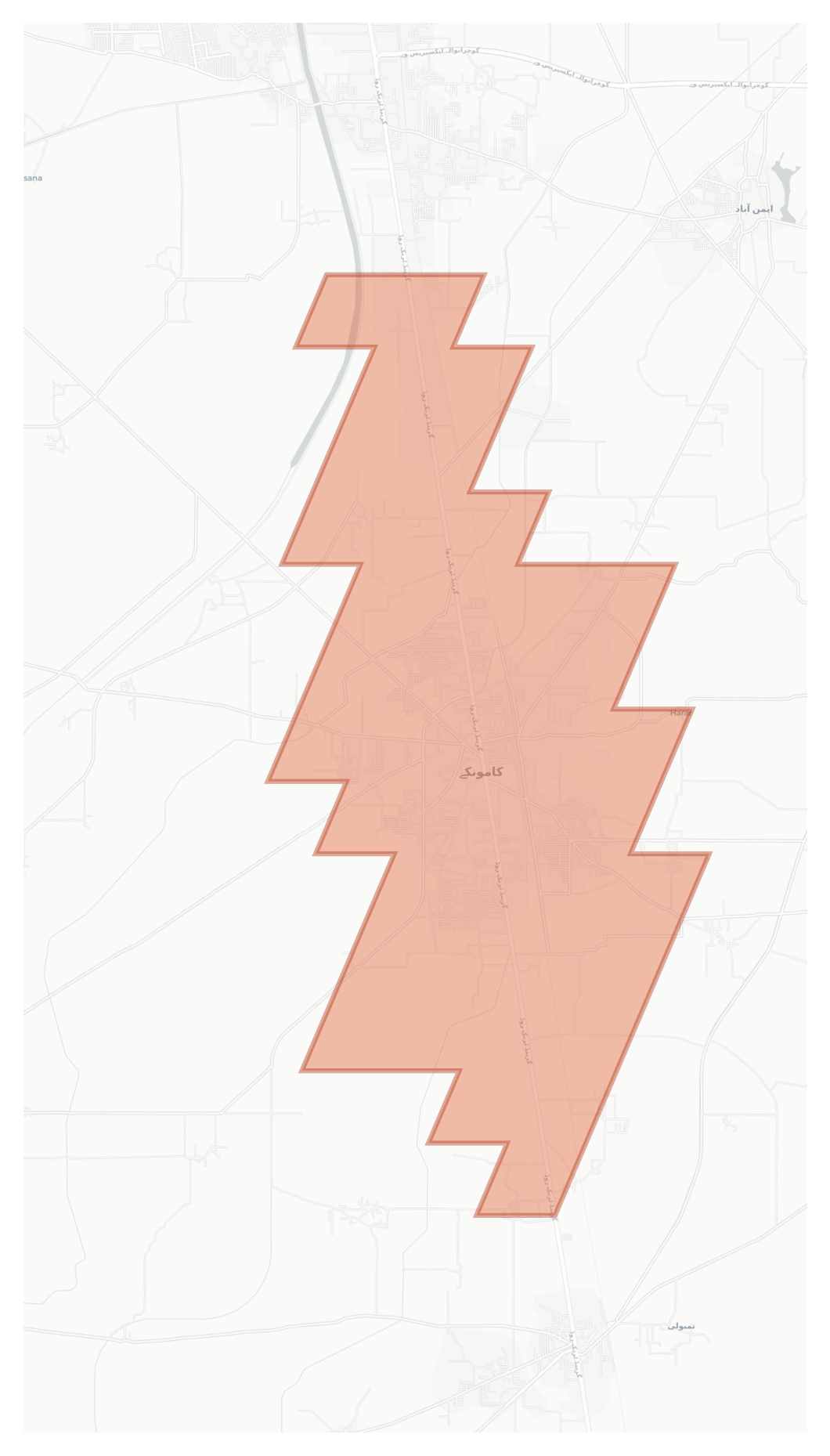 Kamoke geographic map