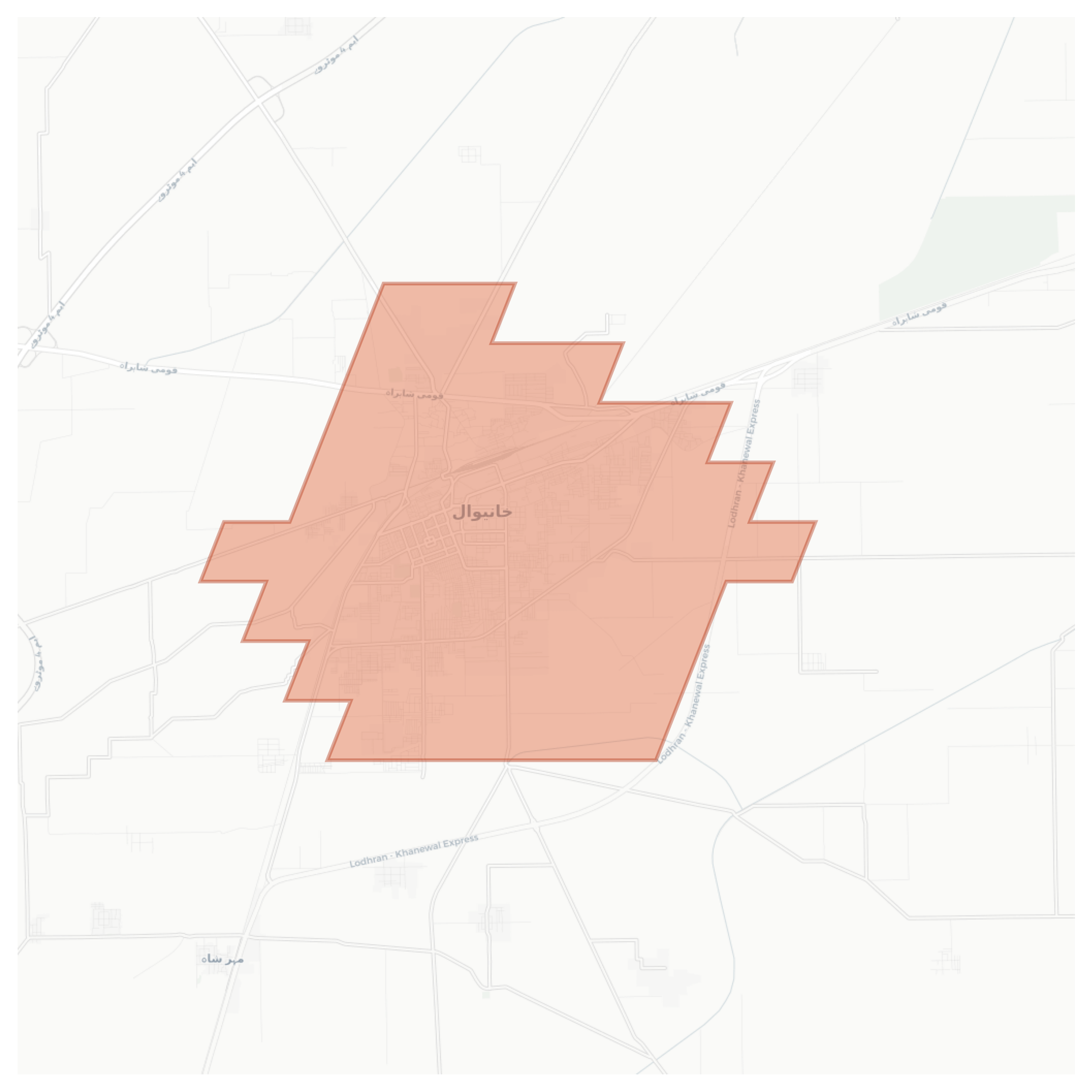 Khanewal geographic map