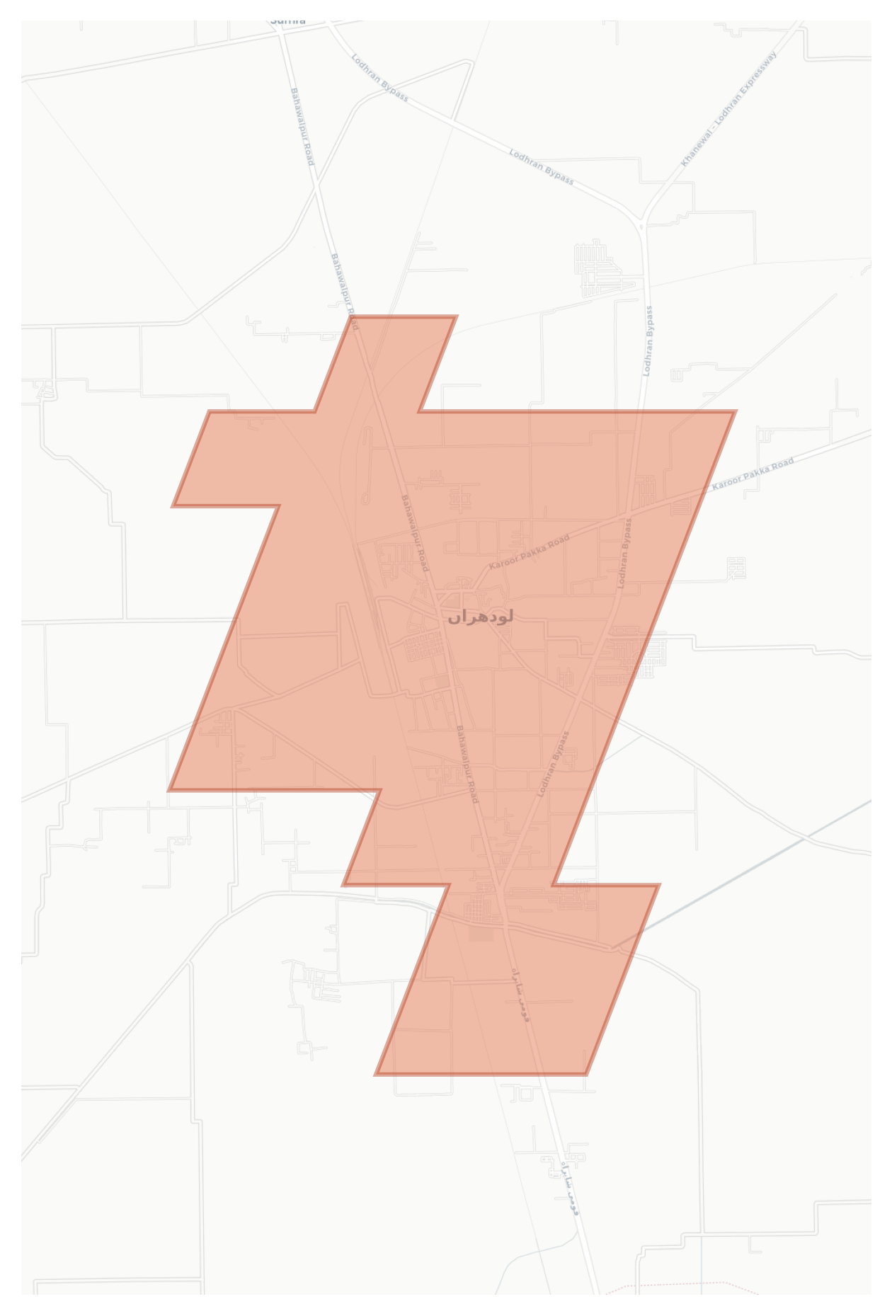 Lodhran geographic map