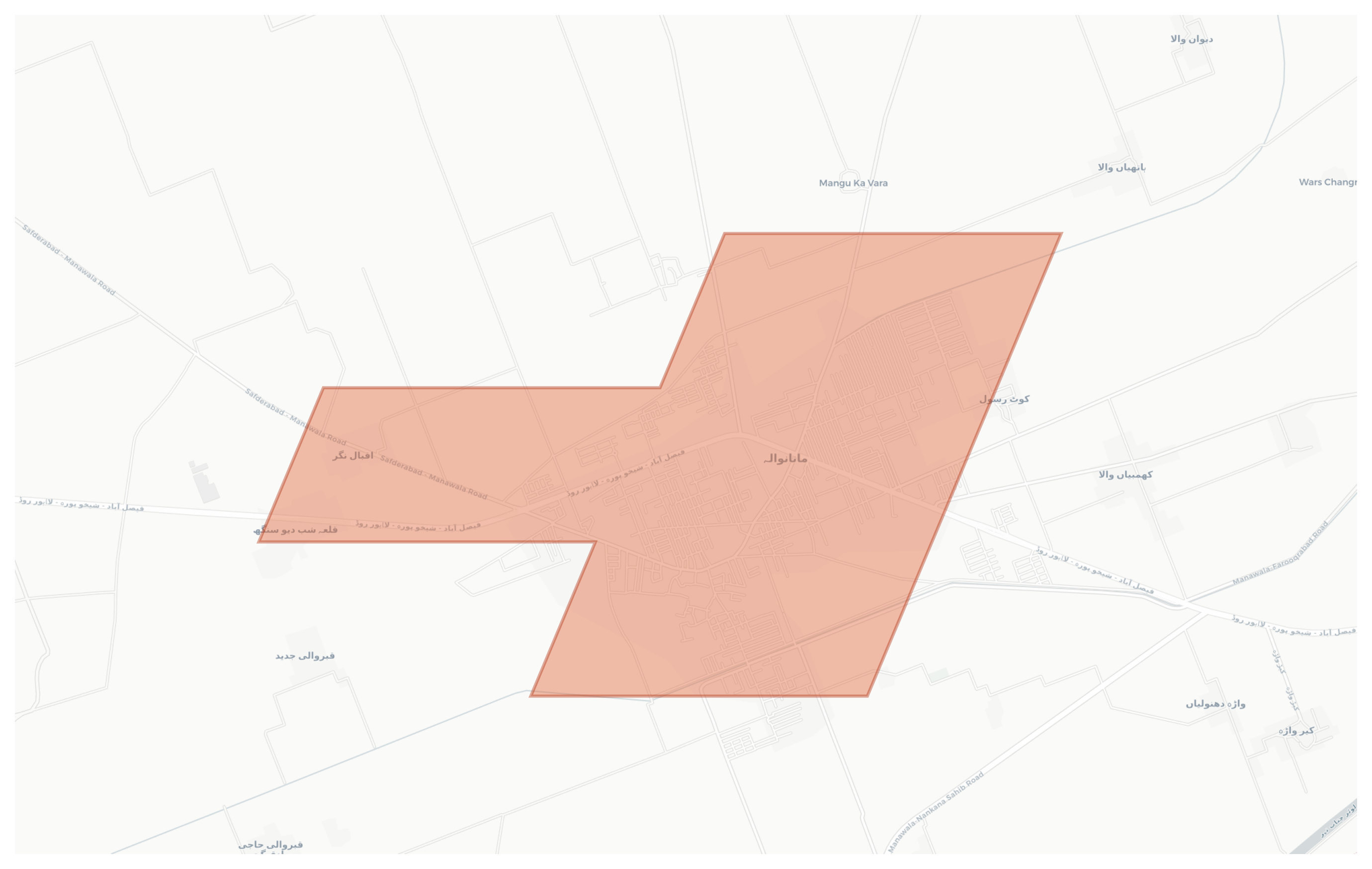 Mananwala geographic map