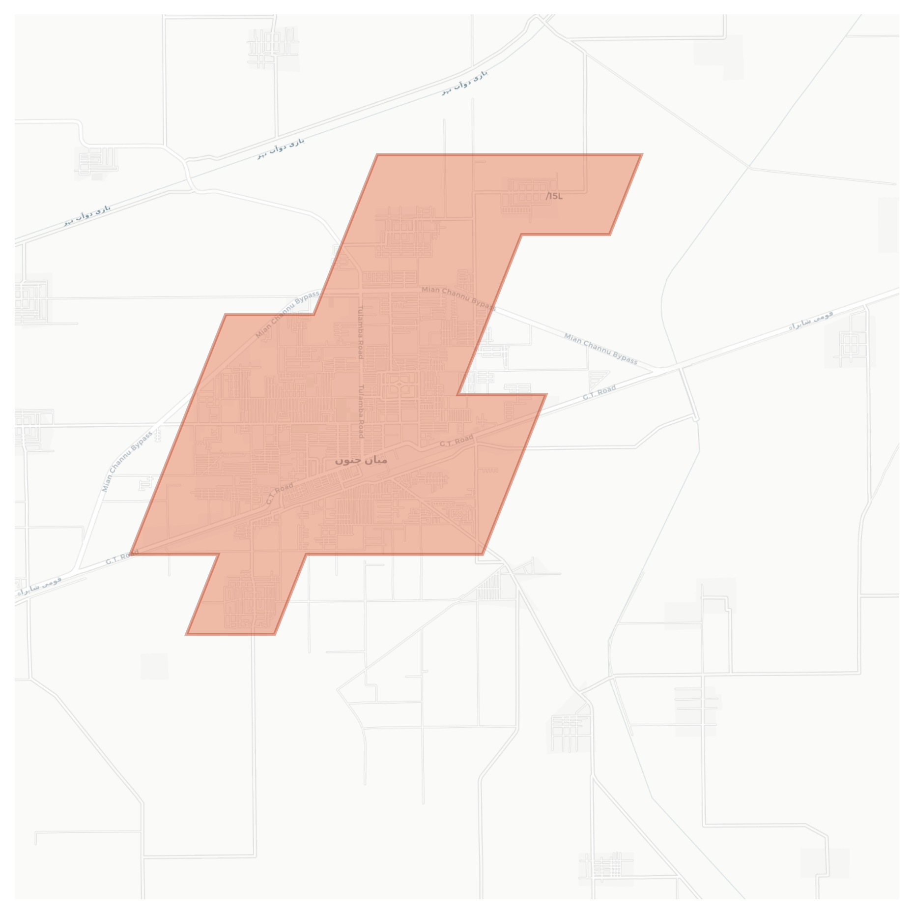Mian Channu geographic map