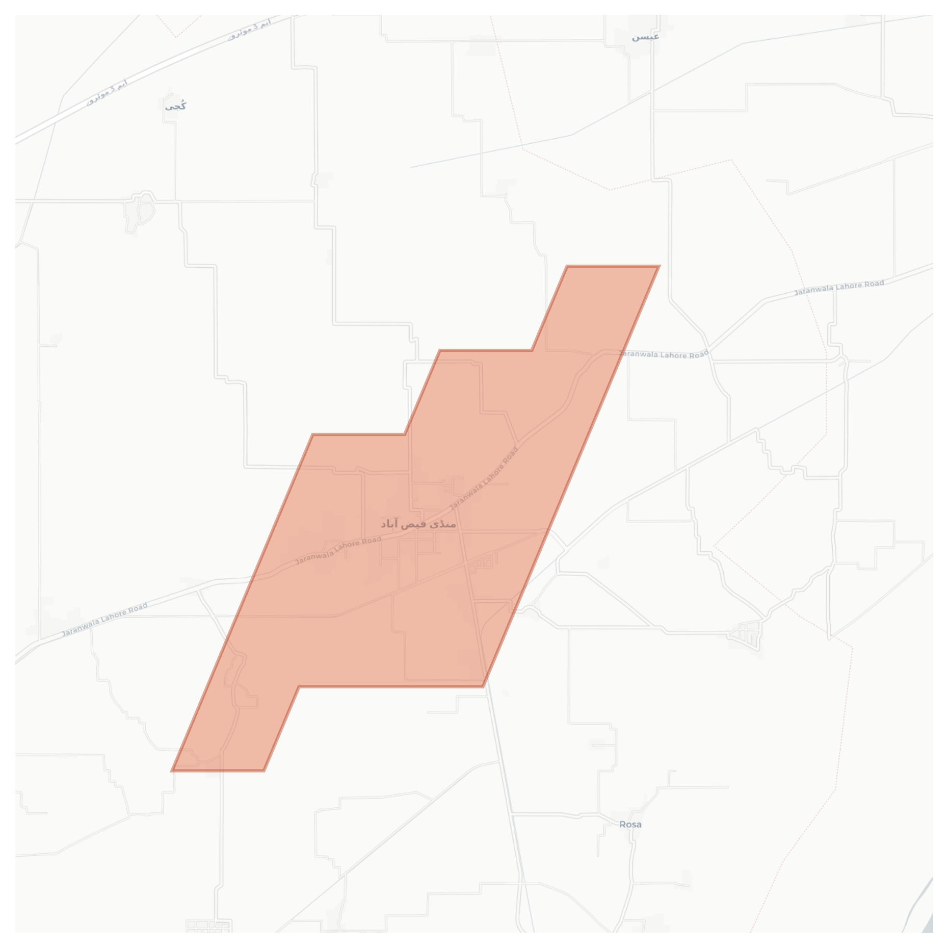منڈی فیض آباد geographic map