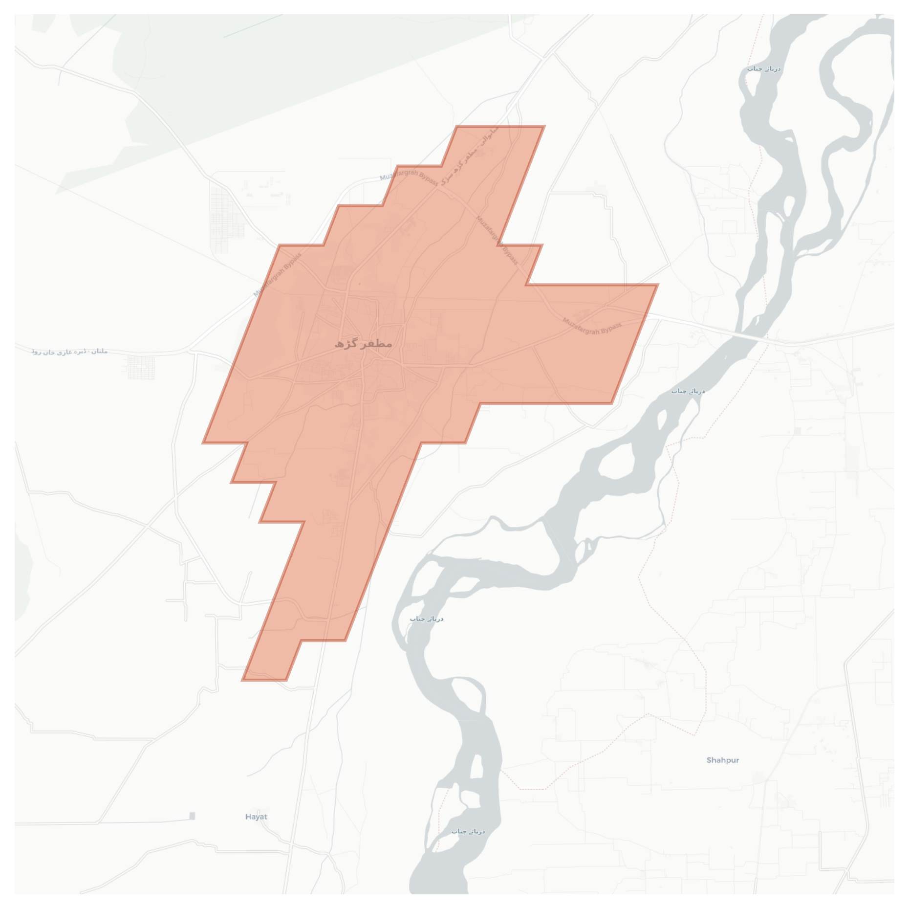 Muzaffargarh geographic map