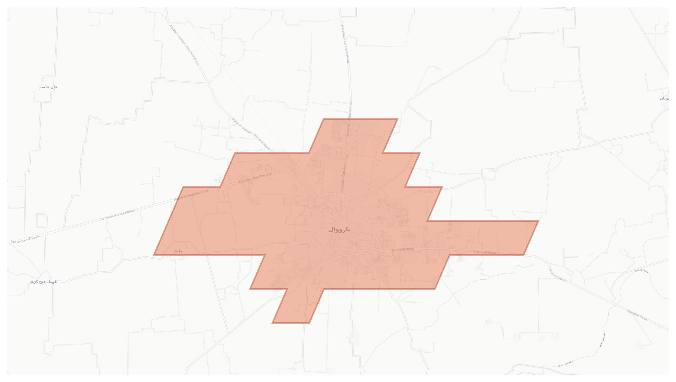 Narowal geographic map