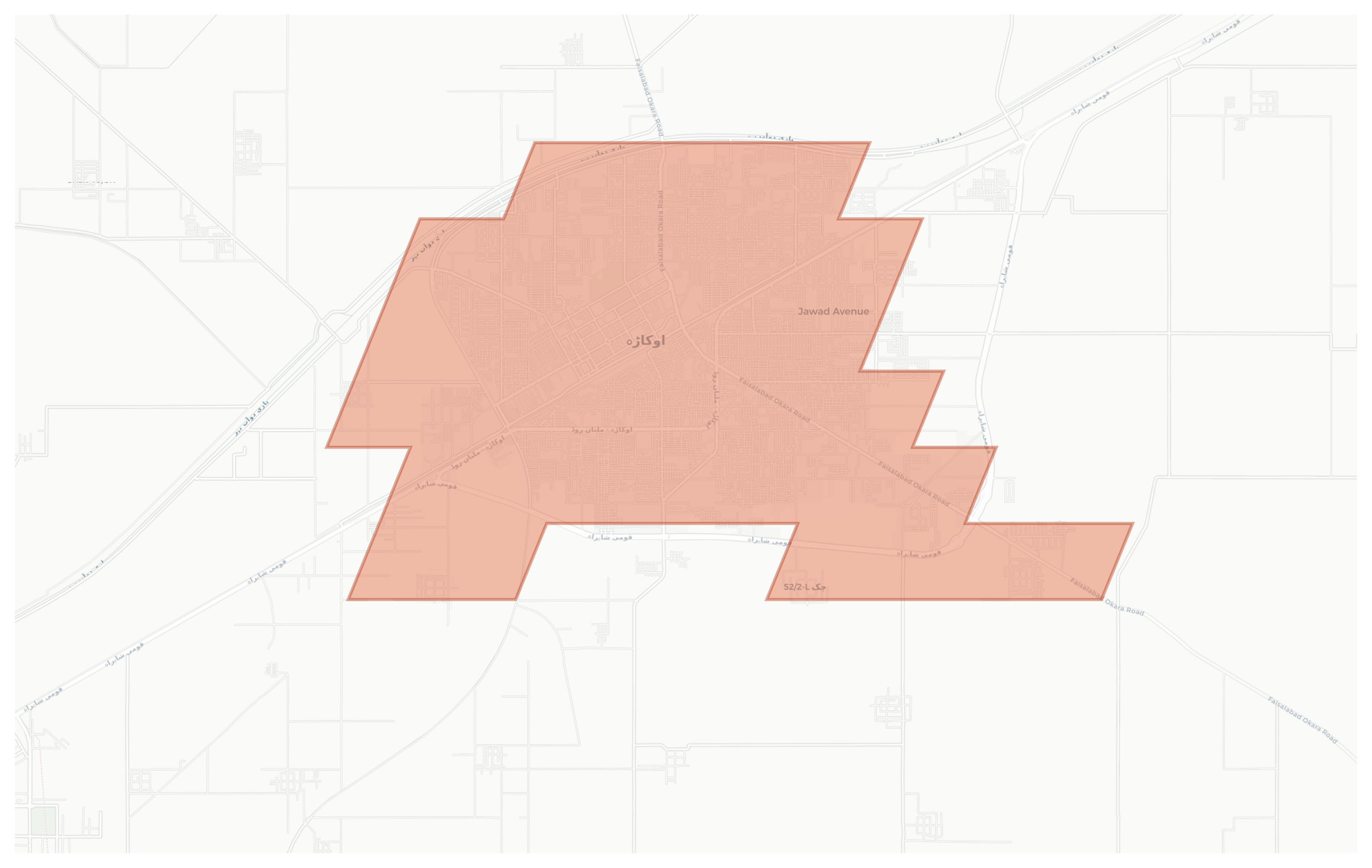 Okara geographic map