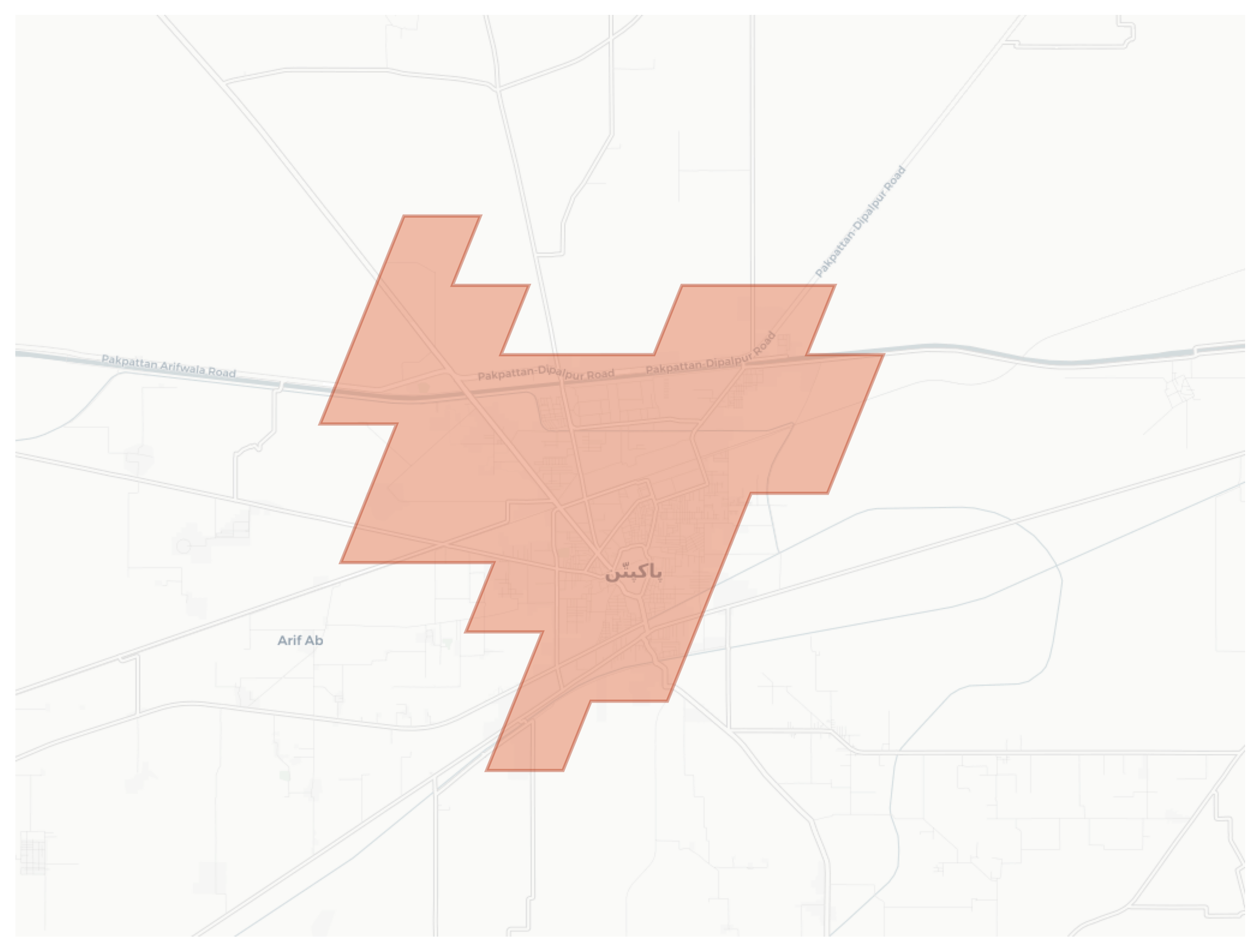 Pakpattan geographic map