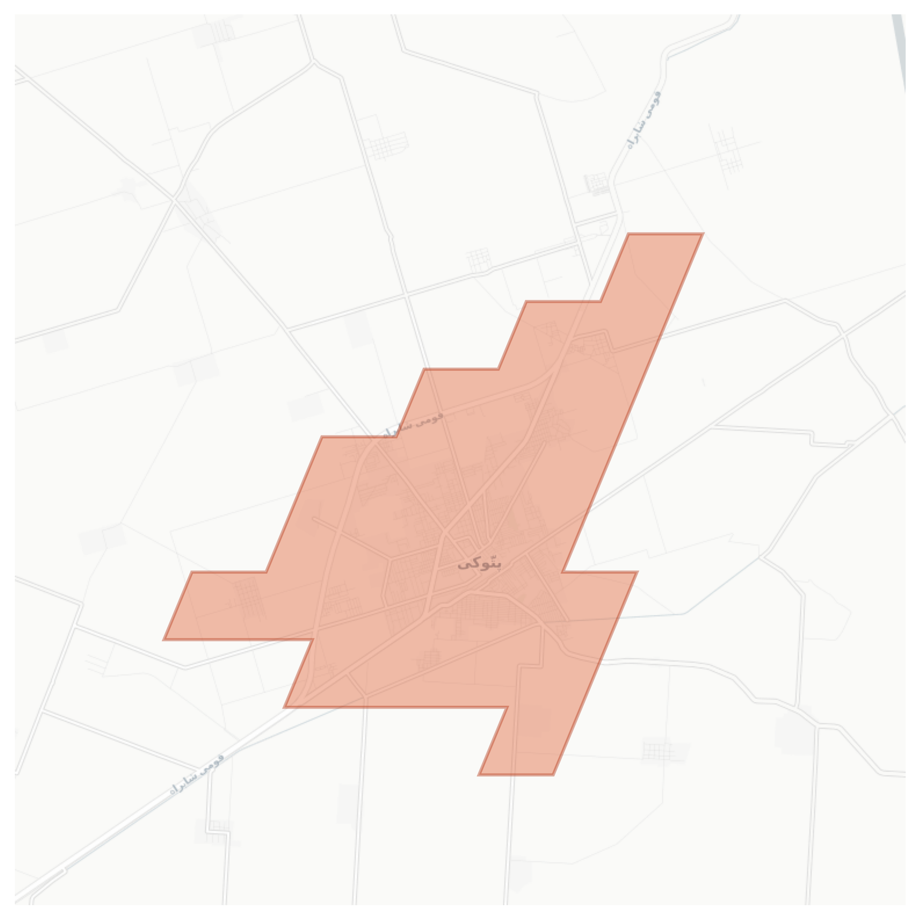 Pattoki geographic map