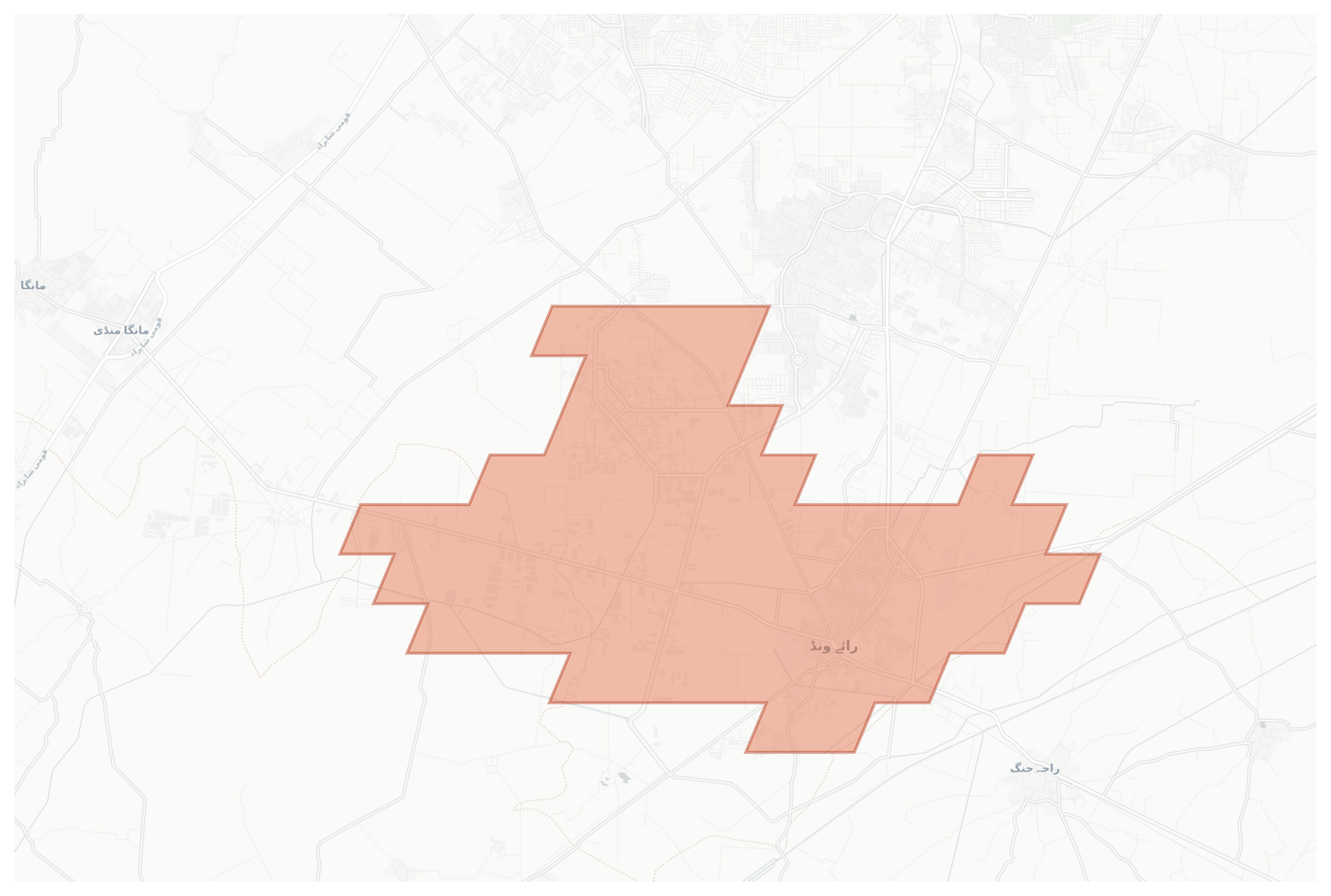 Raiwind geographic map